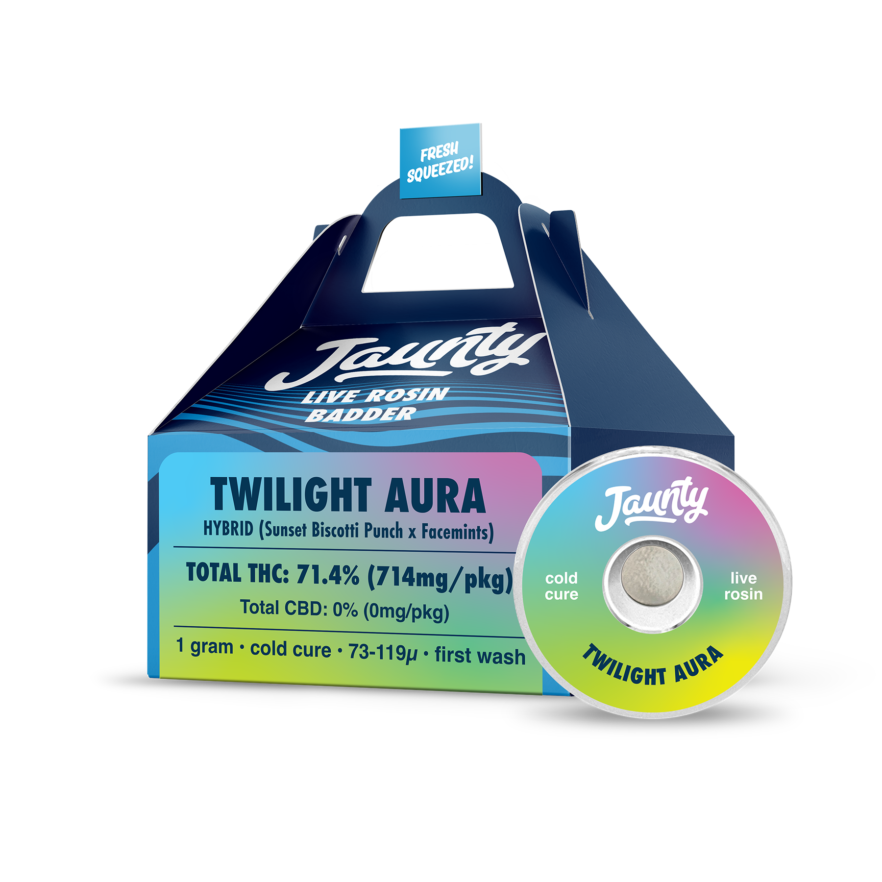Jaunty Twilight Aura Live Rosin Badder  (Hybrid) 71.4% {1g}