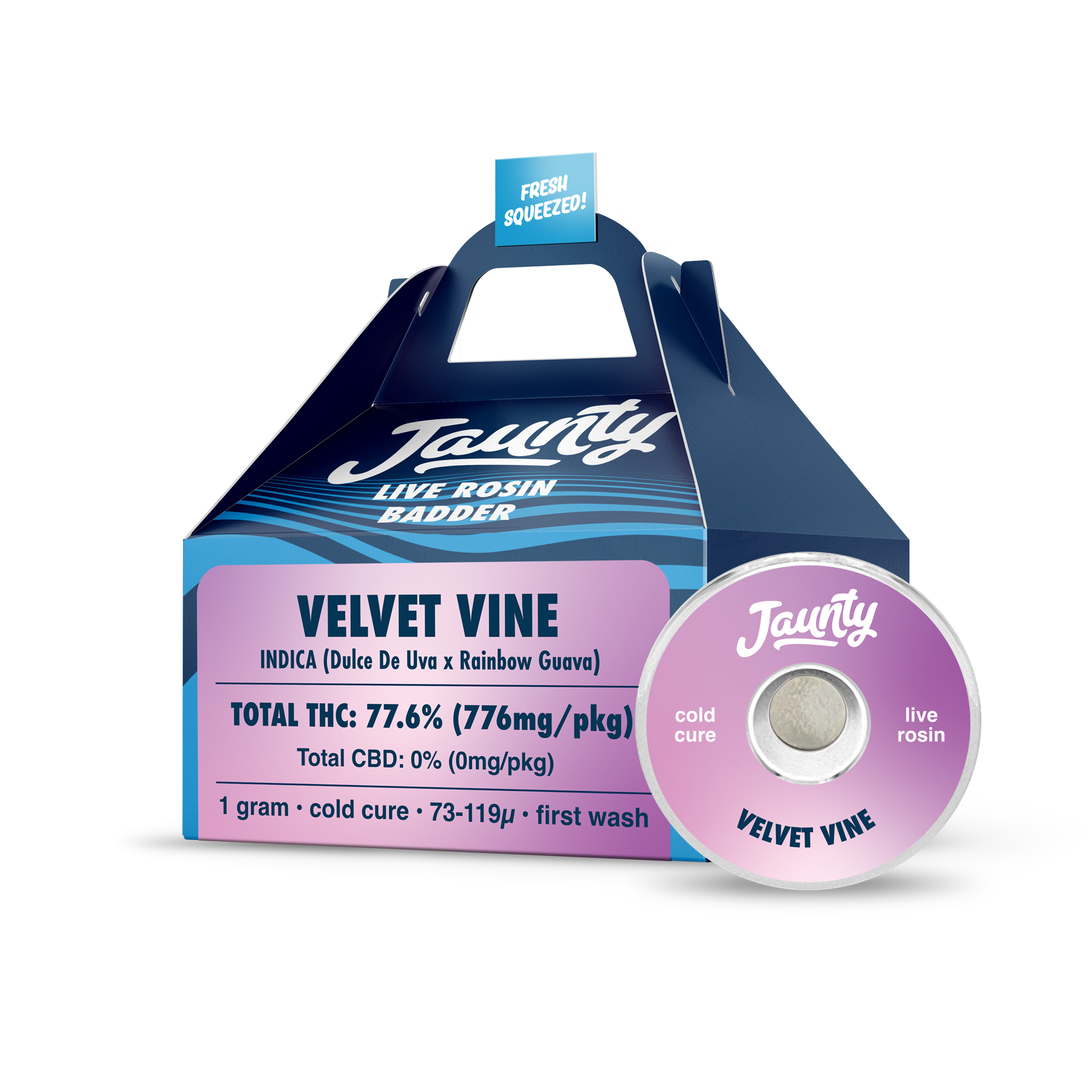 Jaunty Velvet Vine Live Rosin Badder  (Indica) 72.9% {1g}