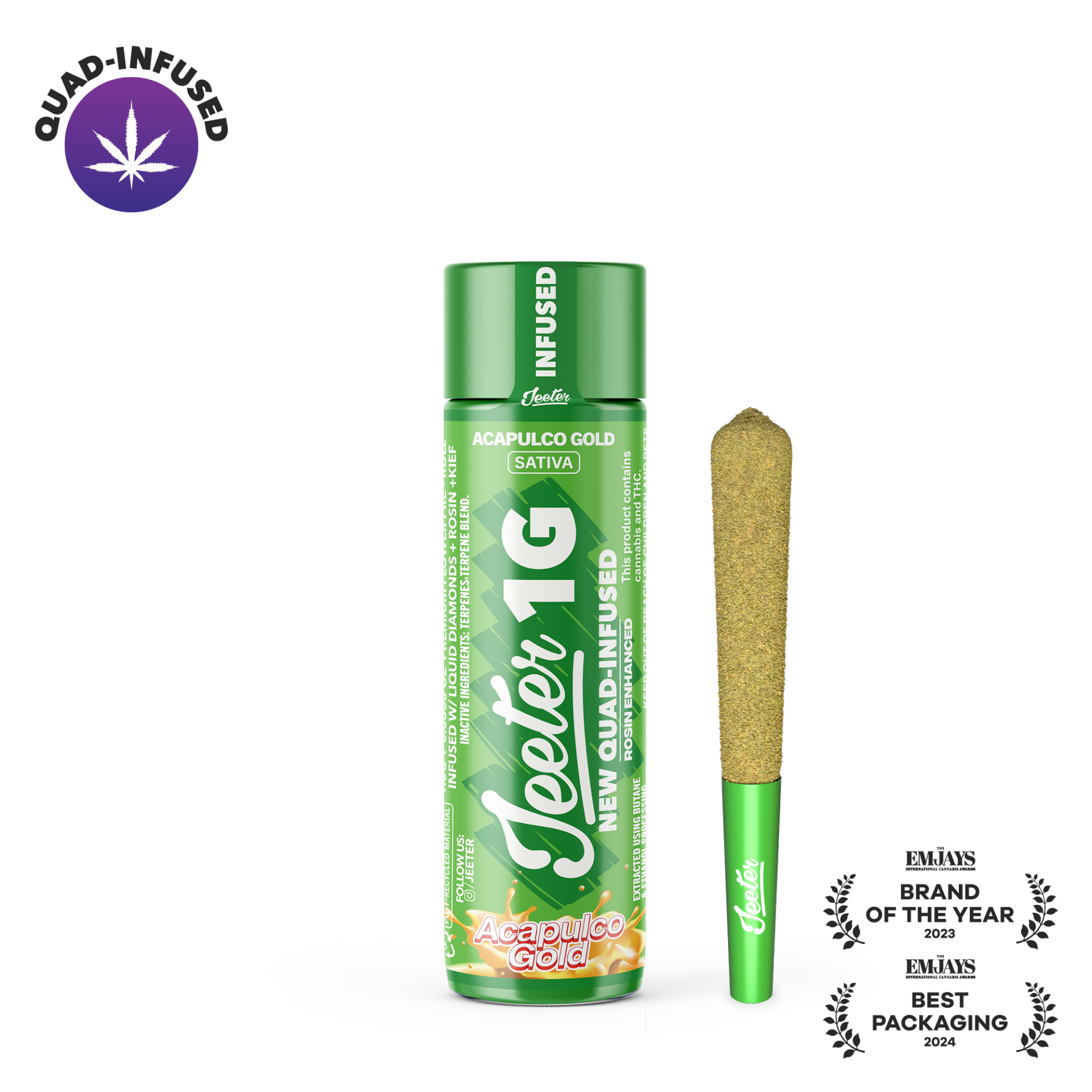 Jeeter Acapulco Gold Infused Pre-Roll (Sativa) 33.03% {1g}