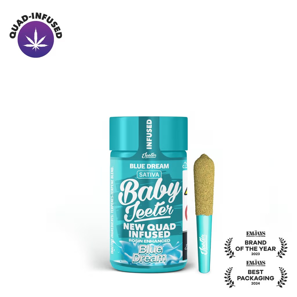 Jeeter Blue Dream Baby Jeeter Infused Pre-Rolls 5-pack (Sativa) 31.45% {2.5g}