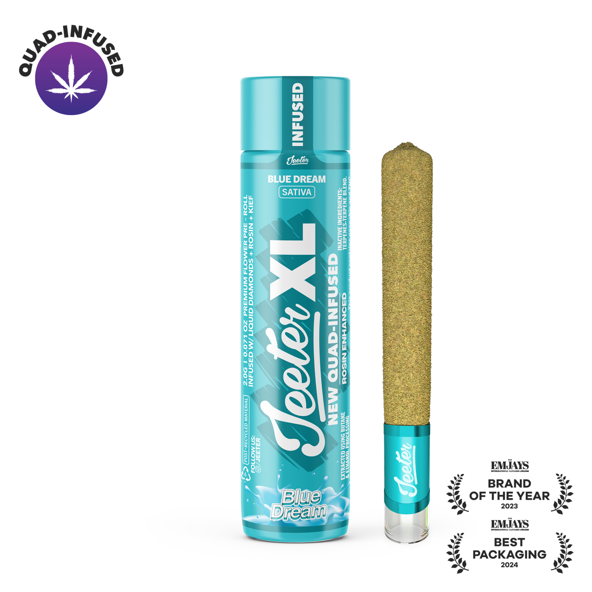 Jeeter Blue Dream Jeeter XL Infused Pre-Roll (Sativa) 40.35% {2g}