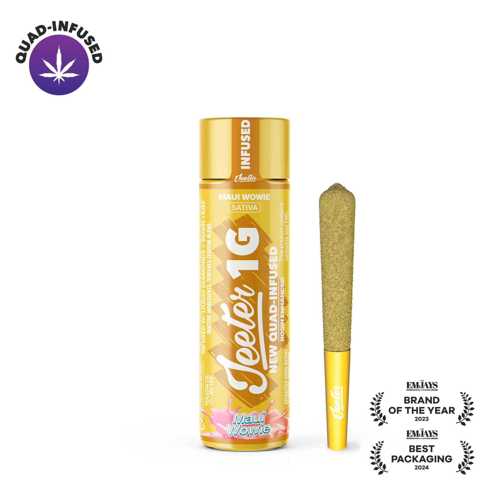 Jeeter Maui Wowie Infused Pre-Roll (Sativa) 35.03% {1g}