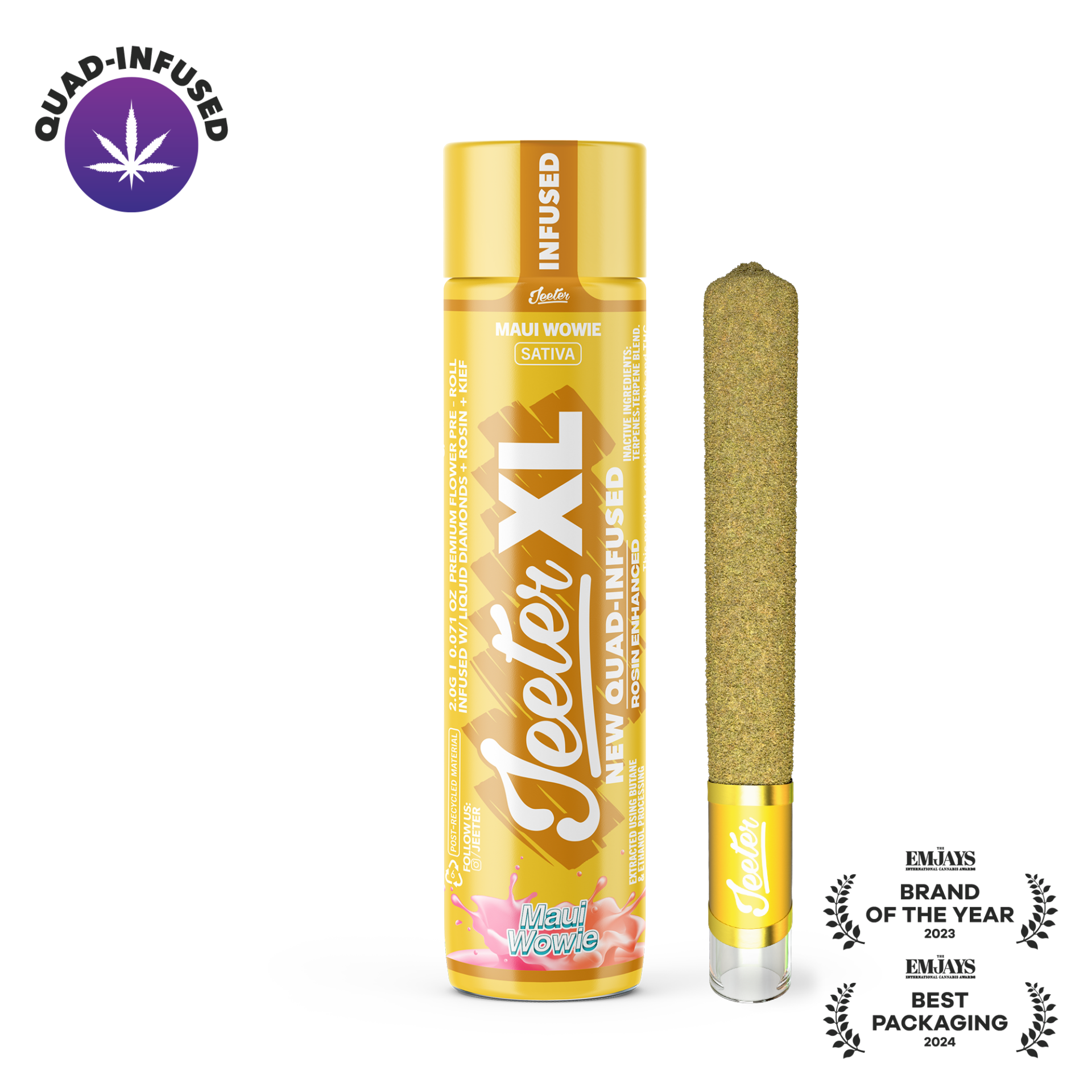 Jeeter Maui Wowie XL Infused Pre-Roll (Sativa) 35.47% {2g}
