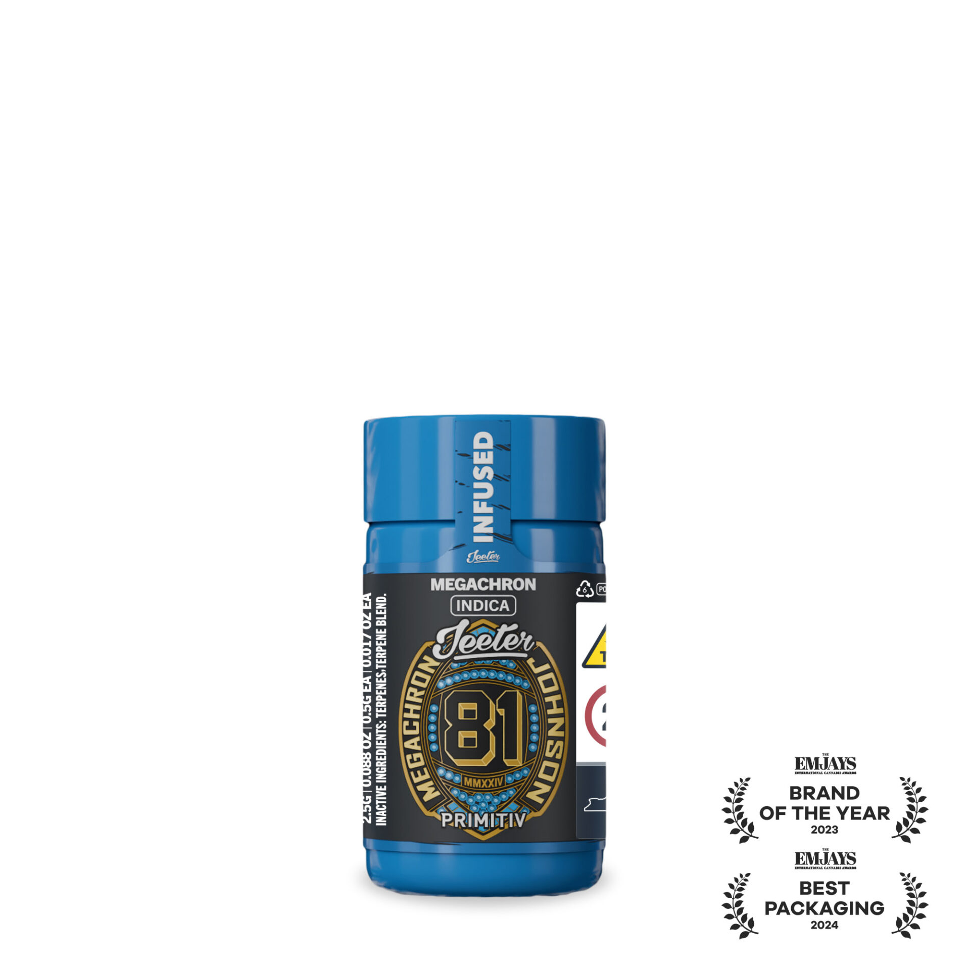 Jeeter Megachron Highsman Infused Pre-Rolls 5-pack (Indica) 35.73% {2.5g}