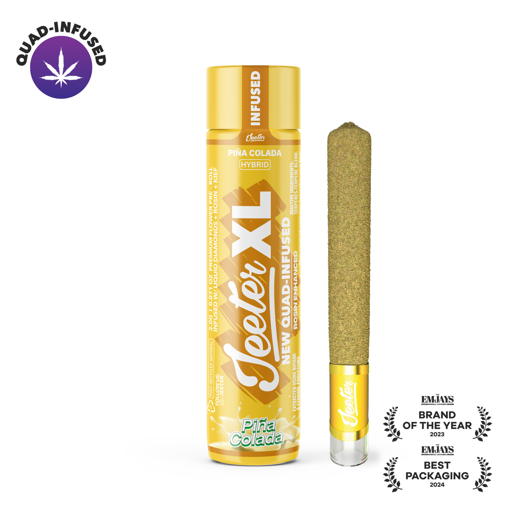 Jeeter Pina Colada XL Infused Pre-Roll (Hybrid) 36.44% {2g}