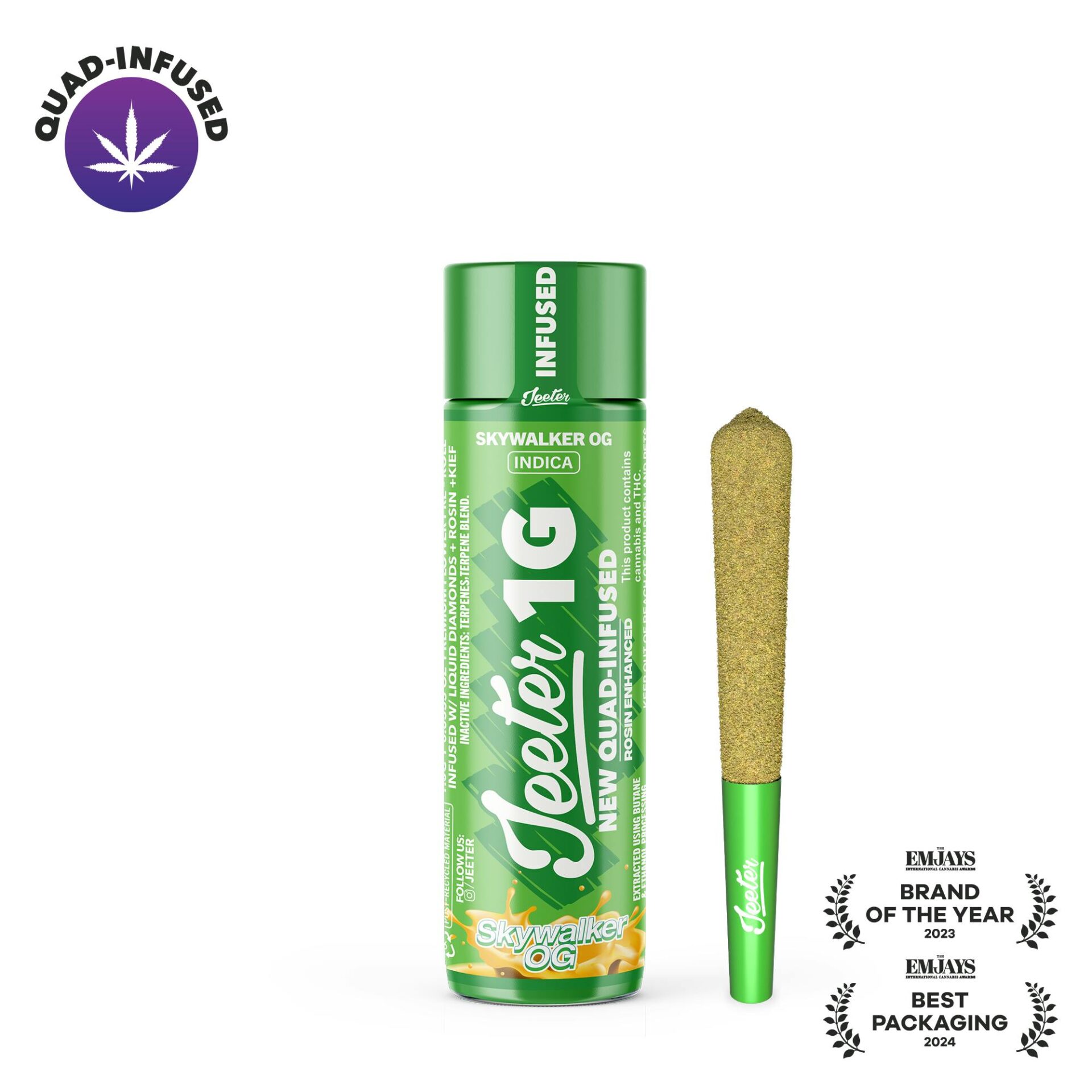 Jeeter Skywalker OG Infused Pre-Roll (Indica) 30.4% {1g}