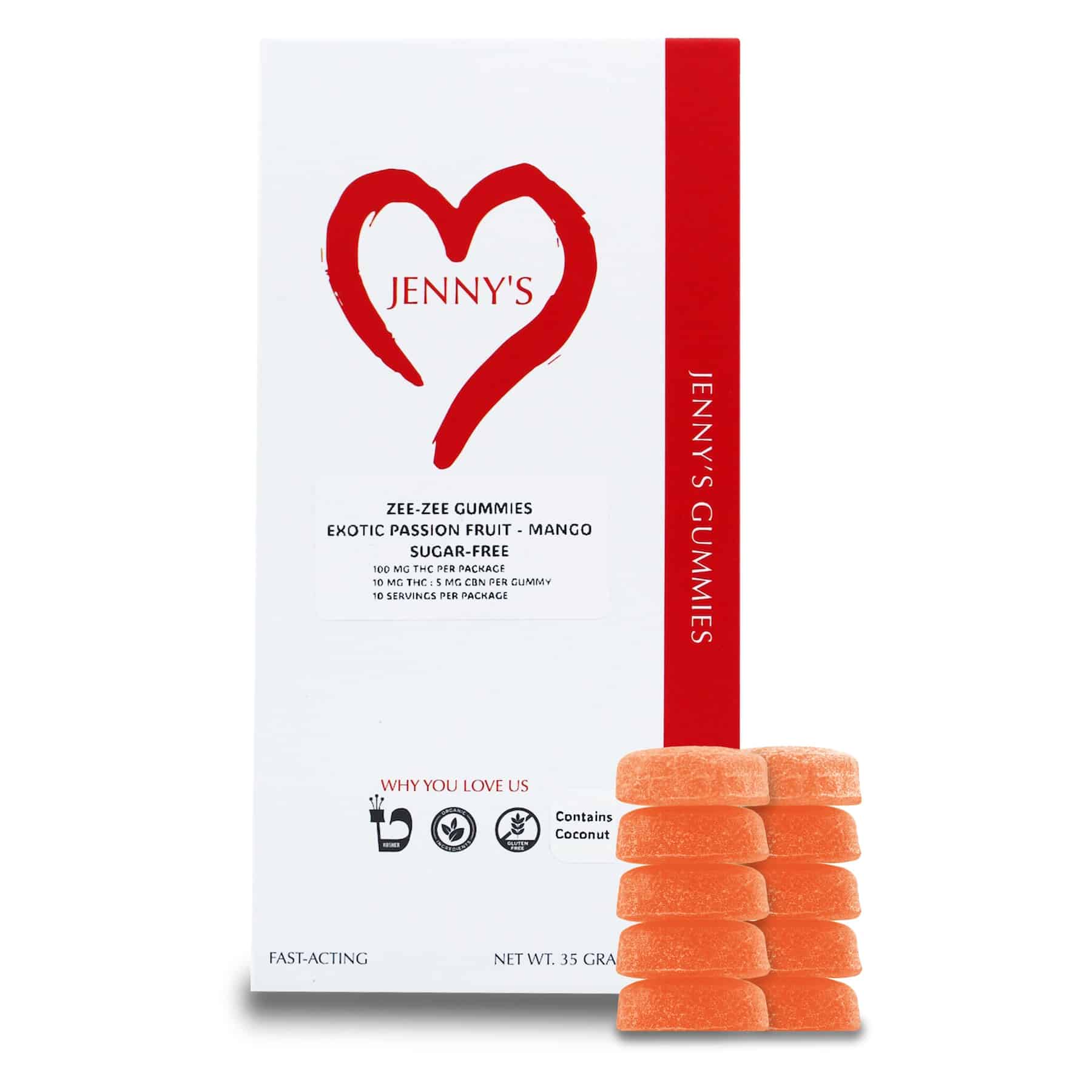 Jenny's 2:1 THC:CBN Gummies 10-pack (Hybrid) {3.5mg}