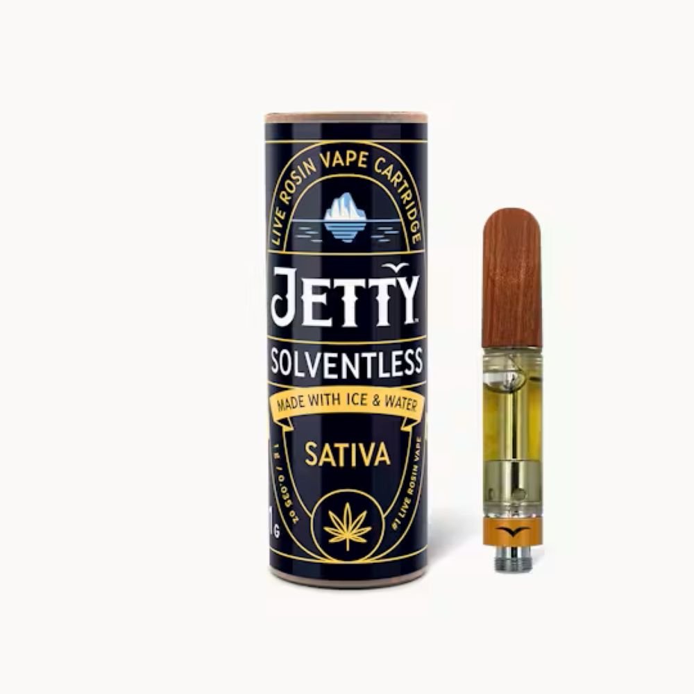Jetty Lemon Vuitton Solventless Threaded Vape Cartridges  (Sativa) 88.00% {1g}