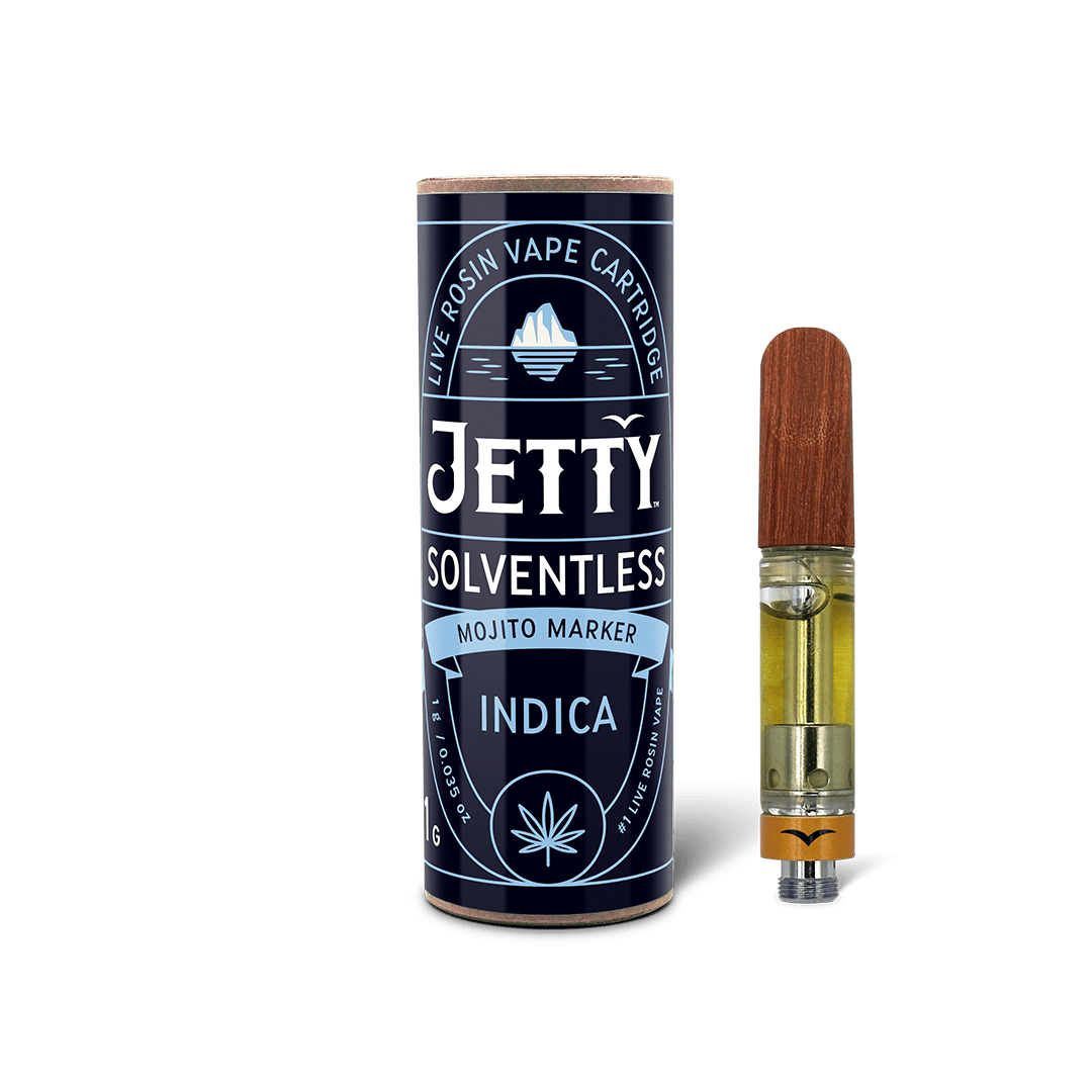 Jetty Mojito Marker Threaded Vape Cartridges  (Indica) 82% {1g}