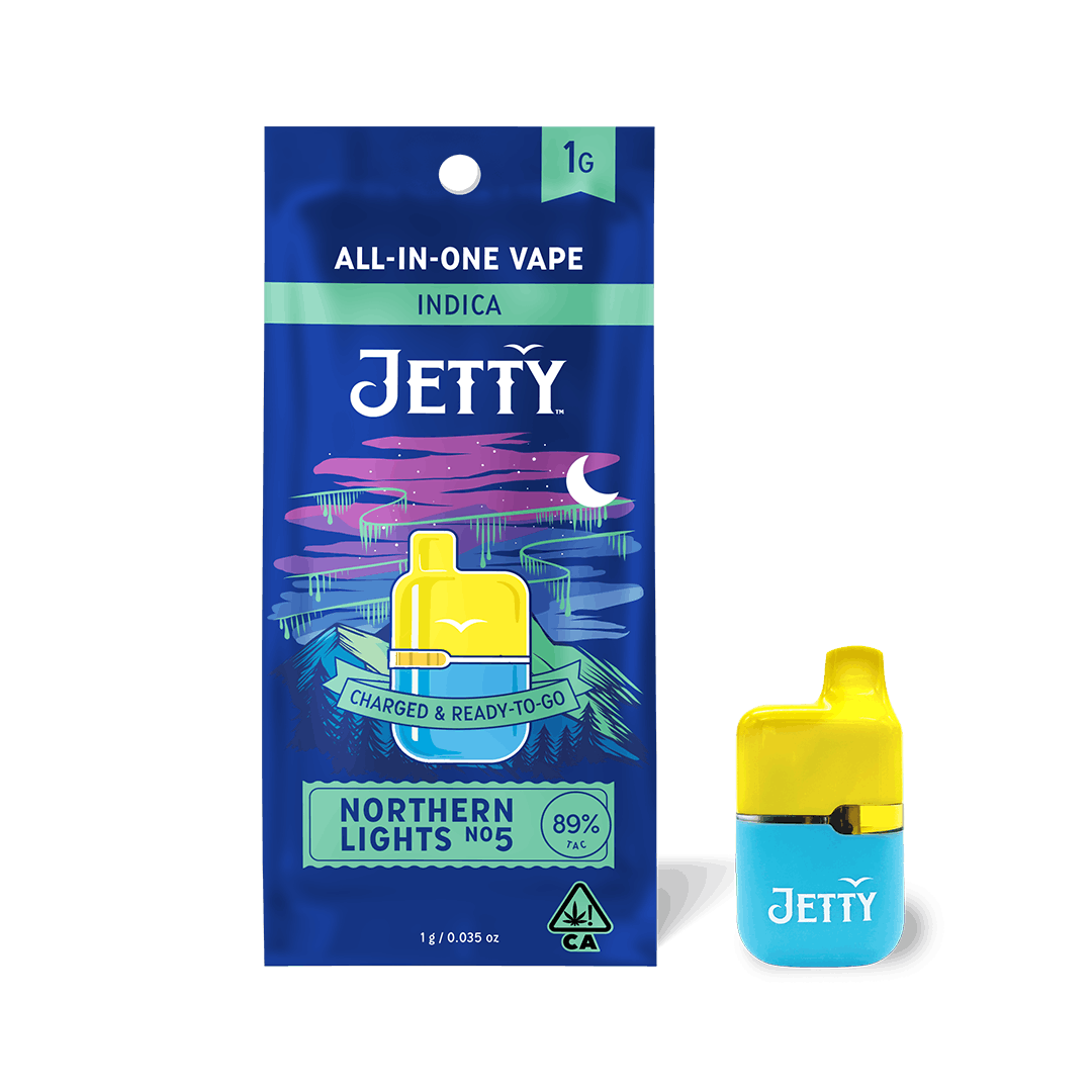 Jetty Northern Lights Mini Tank All-In-One Vapes  (Indica) 87% {1g}