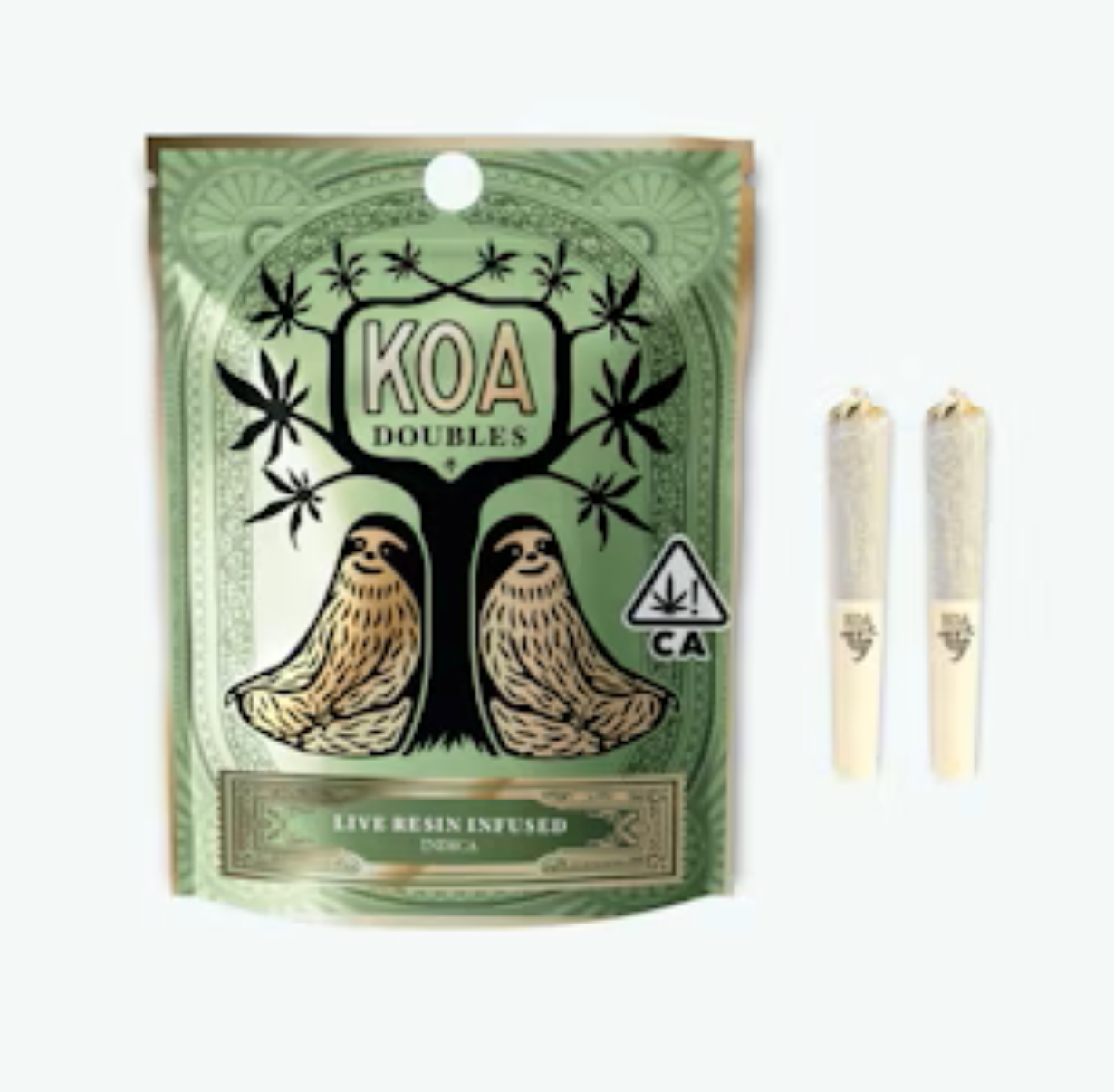 Koa Sour Diesel Infused Pre-Rolls 2-pack (Sativa) 42.15% {0.7g}