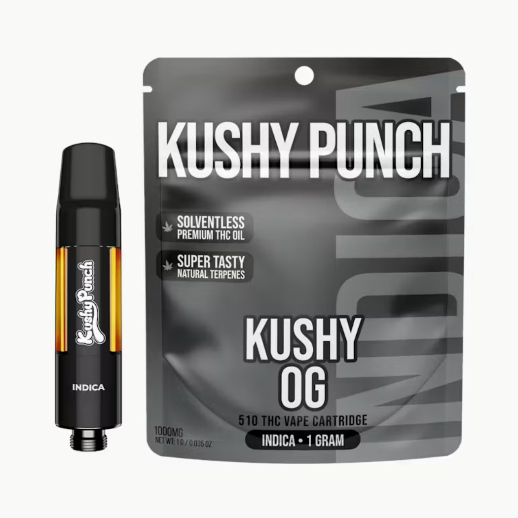 Kushy Punch Kushy OG Threaded Vape Cartridges  (Indica) 92.48% {1g}