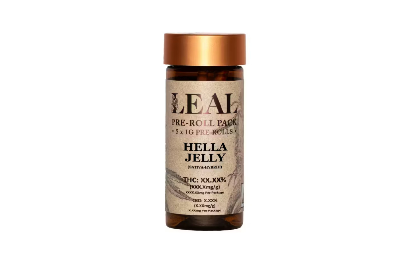 Leal Hella Jelly Pre-Rolls 5-pack (Hybrid Sativa) 26% {5g}