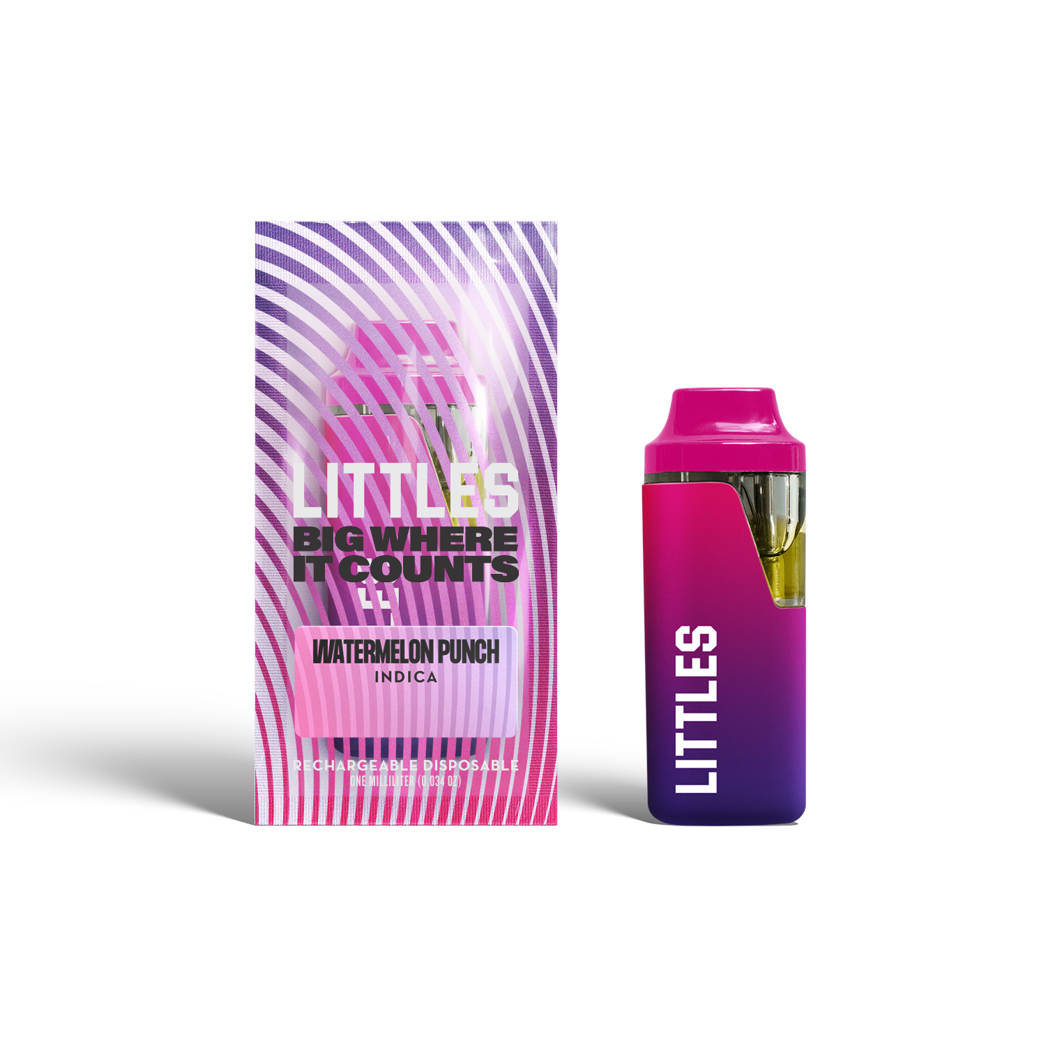 Littles Watermelon Punch Live Resin All-In-One Vapes (Indica) 91.44% {1g}