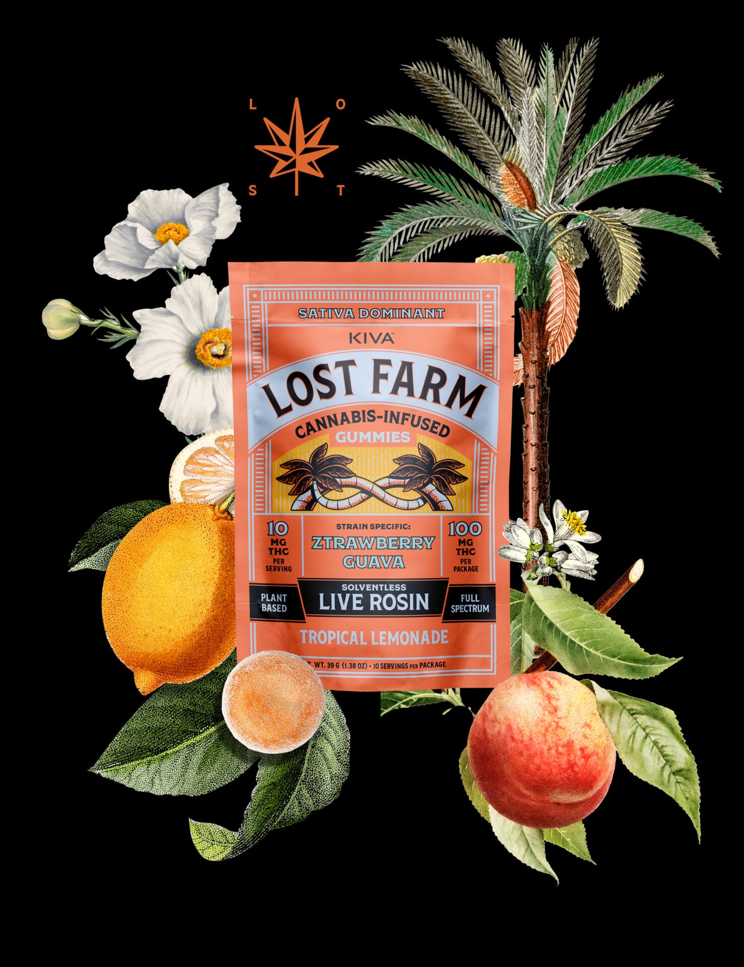 Lost Farm Tropical Lemonade x Ztrawberry Guava Gummies 10-pack {100mg}