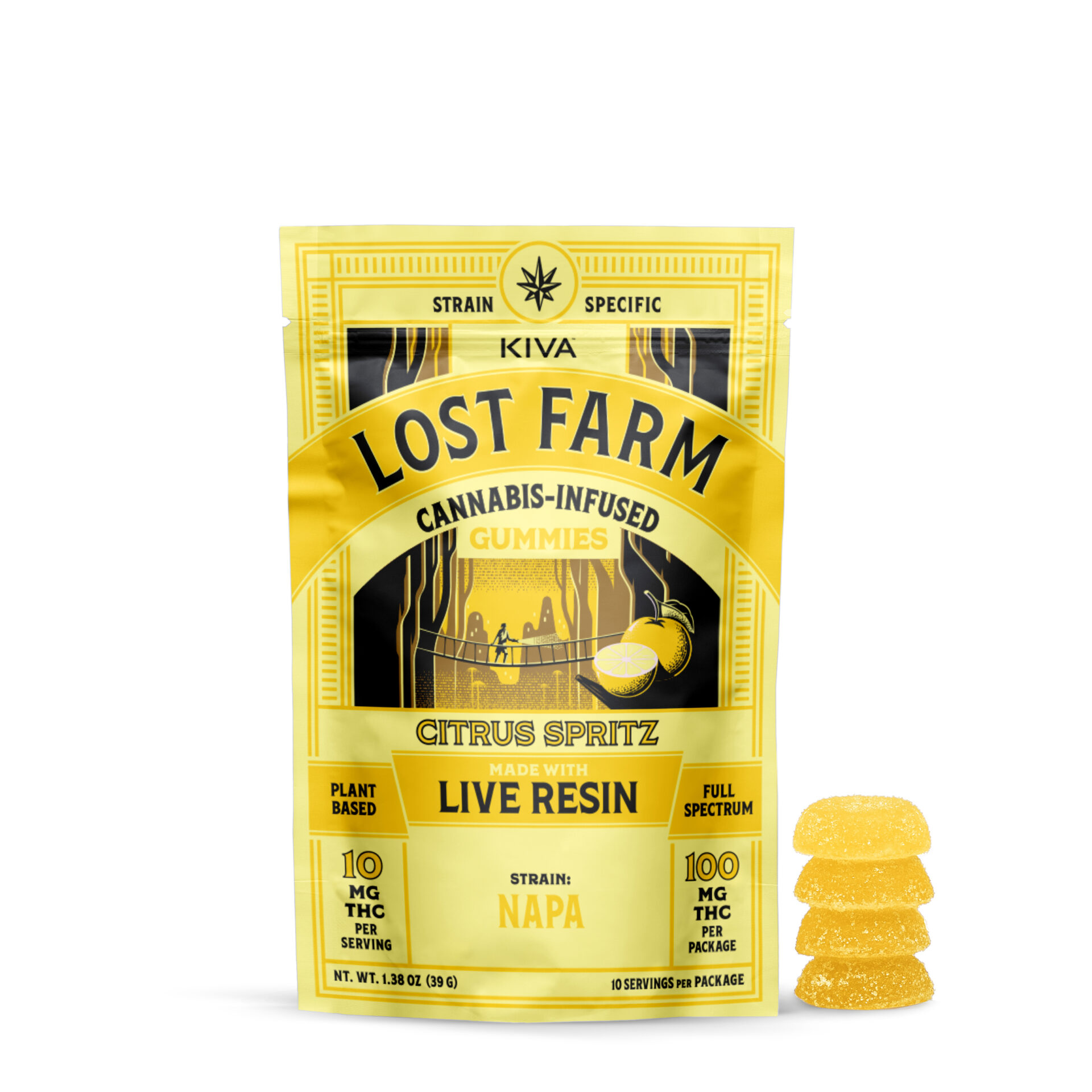 Lost Farms Citrus Spritz Live Resin Edible (Hybrid) {100mg}