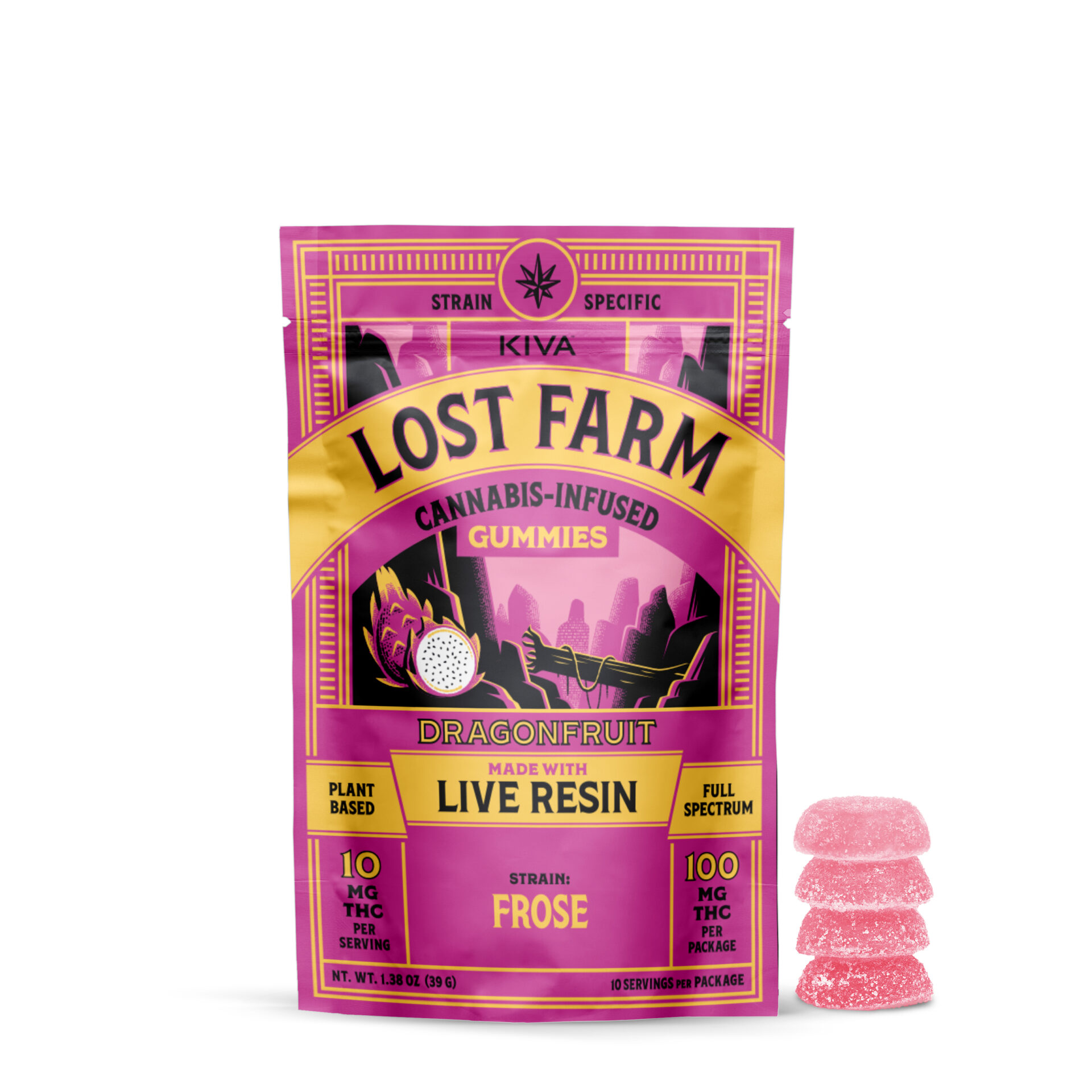 Lost Farms Dragonfruit Frose Live Resin Edible (Hybrid) {100mg}