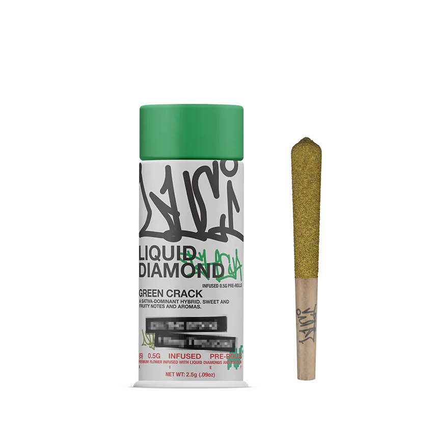 Luci Green Crack Diamond Infused Pre-roll 5-pack