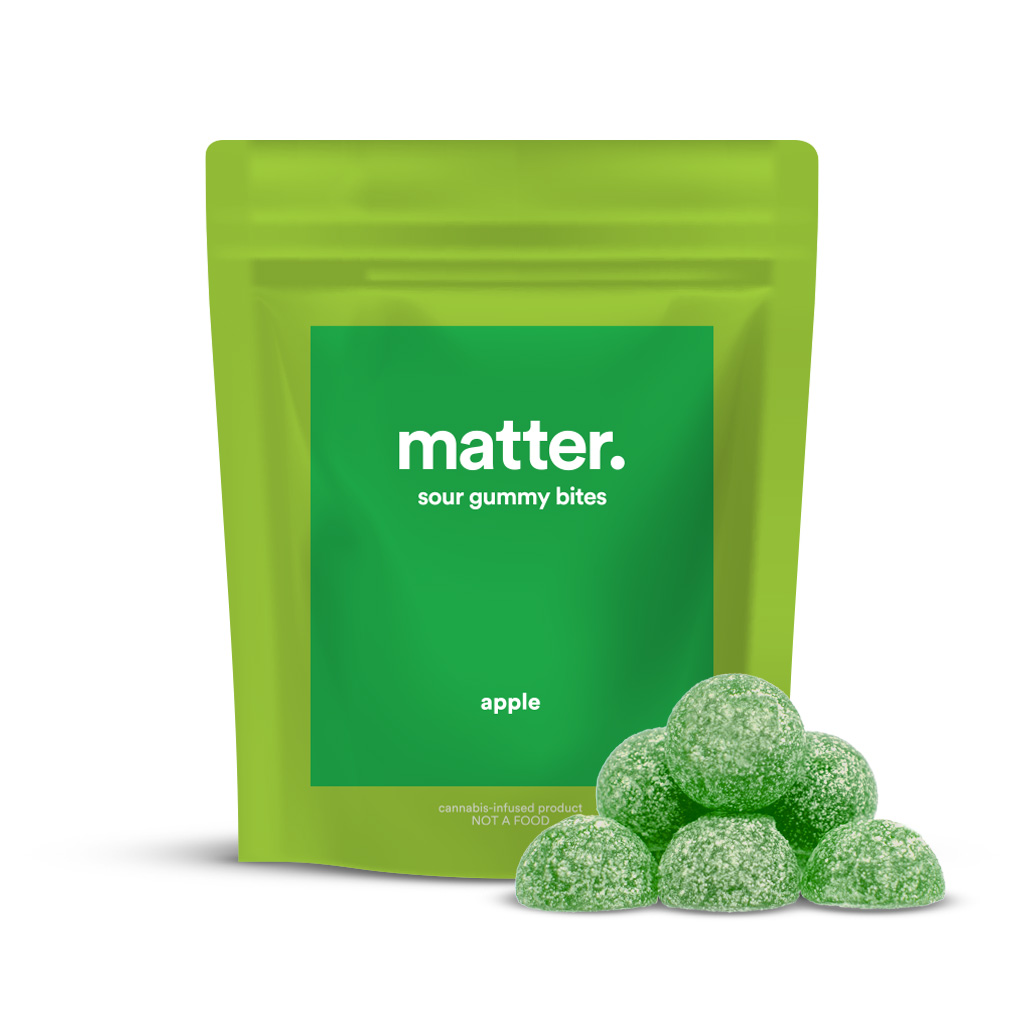 Matter. Sour Apple 1:4 Gummies (Indica) {100mg}