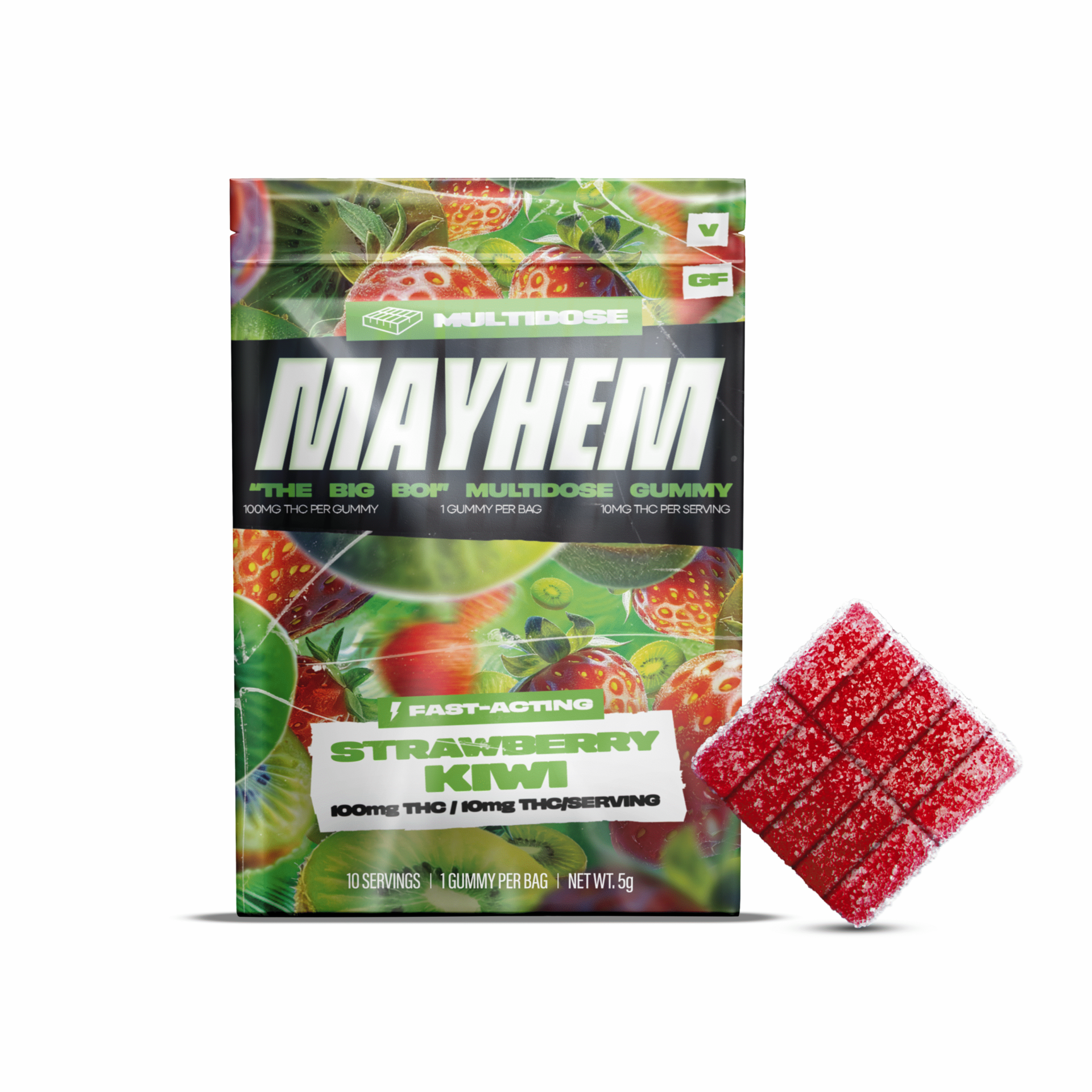 Mayhem Strawberry Kiwi Gummy (Hybrid) {100mg}