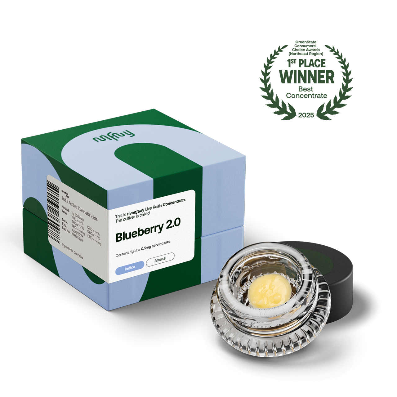 MFNY Blueberry 2.0 Live Resin Badder (Hybrid Indica) 71% {1g}