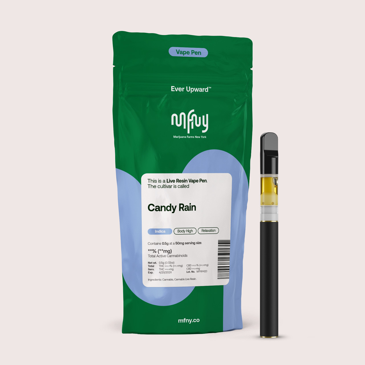 MFNY Candy Rain Disposable Vapes  (Hybrid) 70% {.5g}