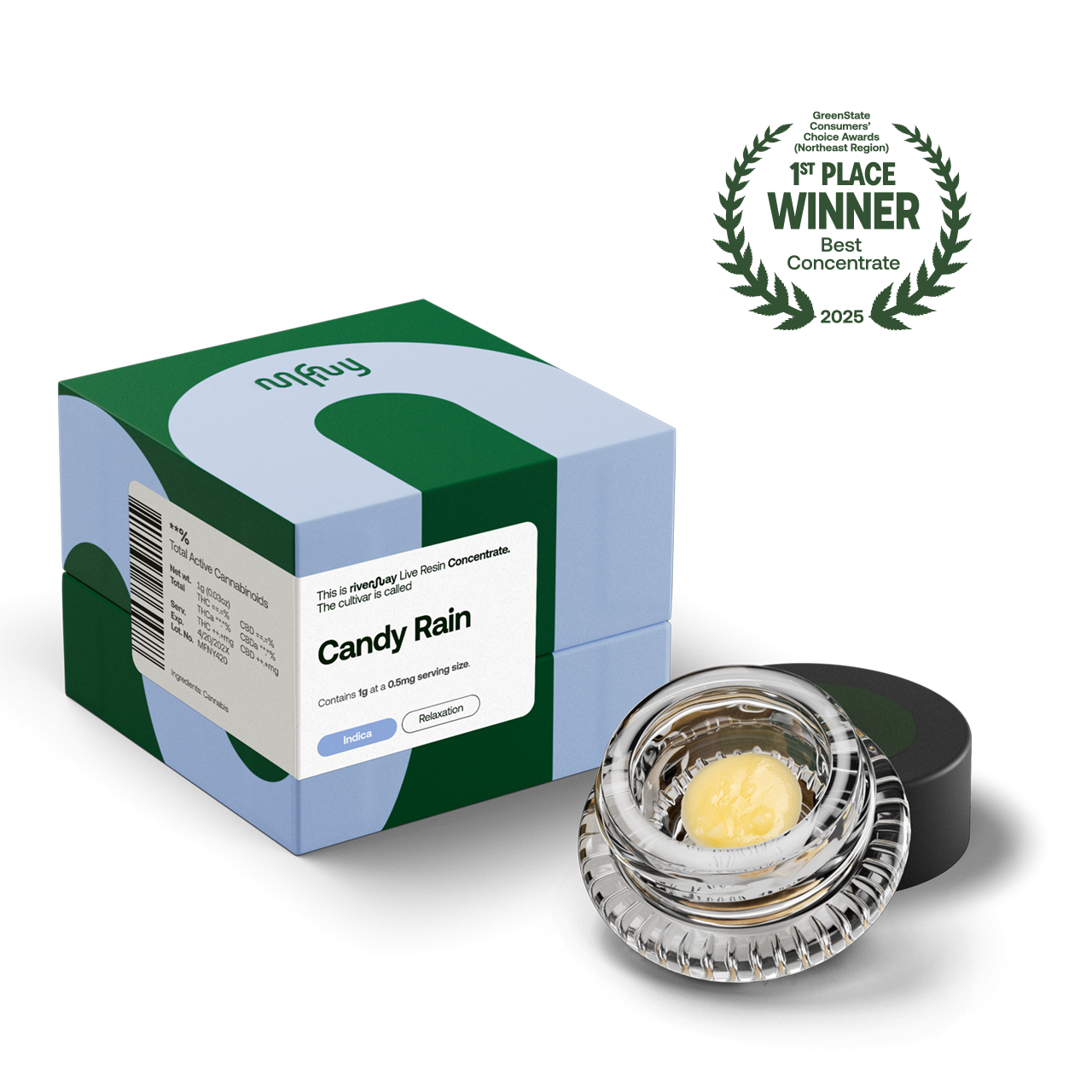 MFNY Candy Rain Live Resin Badder (Indica) 64.79% {1g}