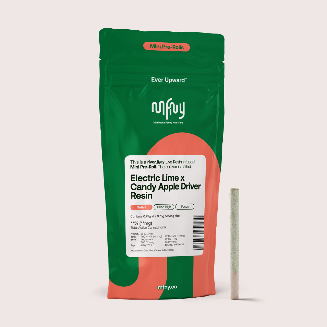 MFNY Electric Lime x Candy Apple Driver Live Resin Infused Pre-Roll (Sativa) 39.33% {0.75g}