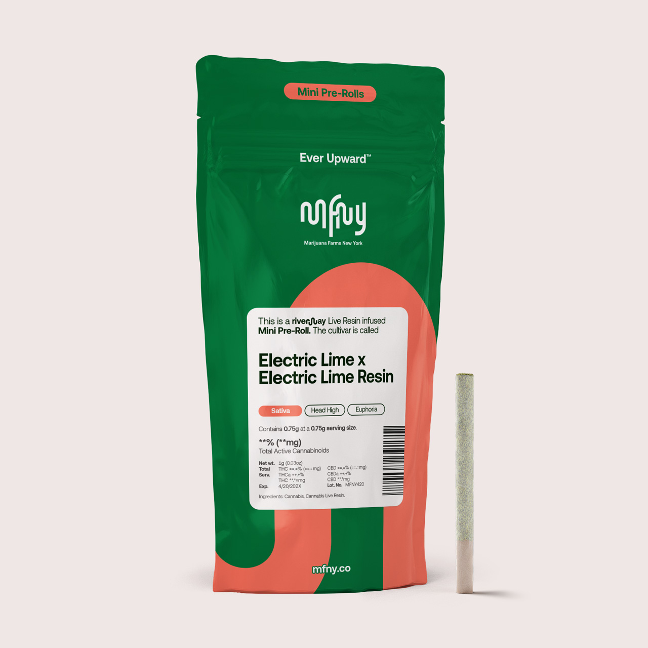 MFNY Electric Lime x Electric Lime Infused Pre-Roll (Sativa) 65% {0.75g}