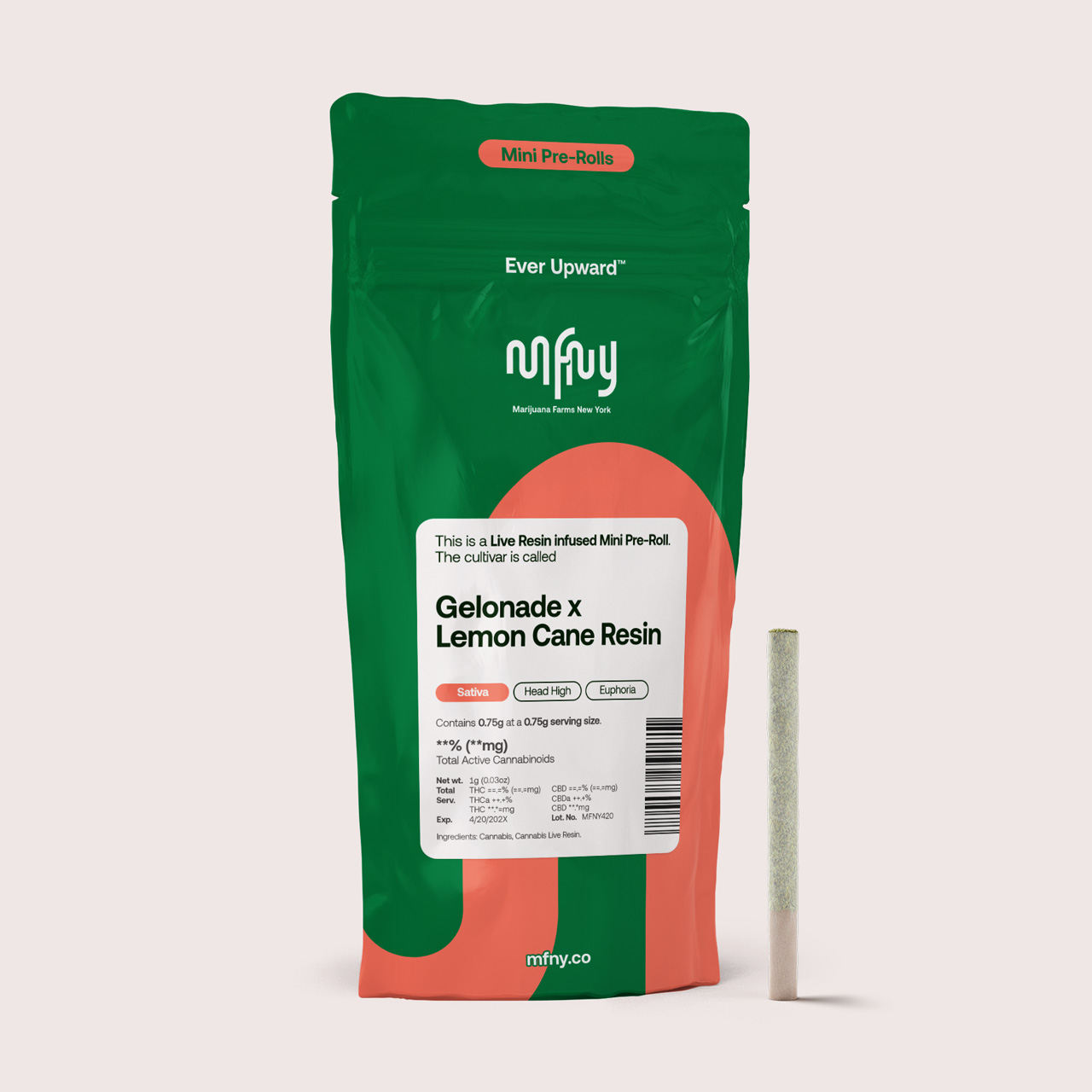 MFNY Gelonade x Lemon Cane Live Resin Infused Pre-Roll {.75g}