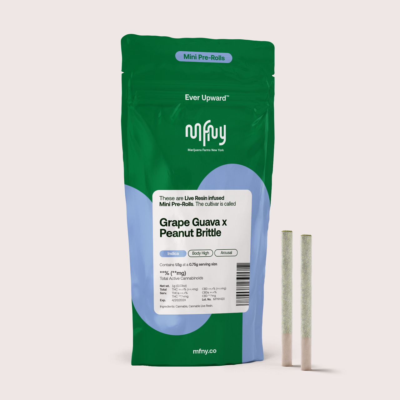 MFNY Grape Guava x Peanut Brittle Live Resin Infused Pre-Rolls 2-pack (Hybrid Indica) {1.5g}