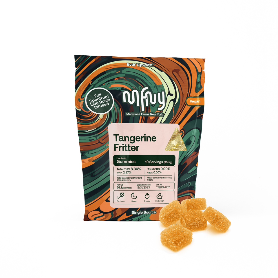 MFNY Tangerine Fritter Live Rosin Edibles 10-pack (Hybrid) {100mg}