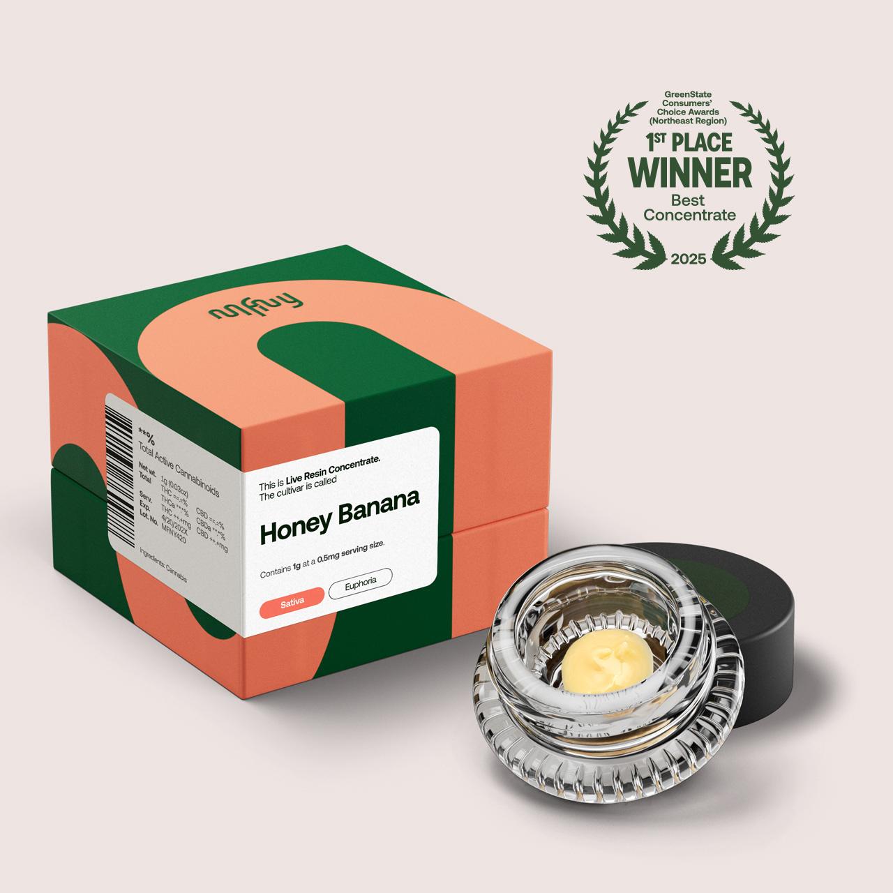 MFNY Honey Banana Live Resin Badder  (Sativa) 61.39% {1g}