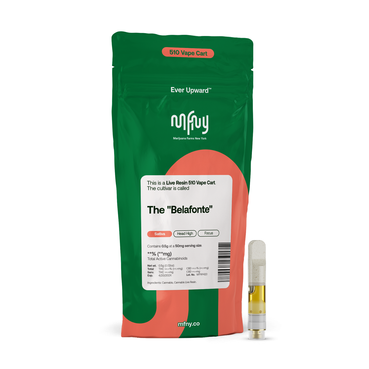 MFNY The Belafonte Live Resin Threaded Vape Cartridges  (Hybrid) {.05g}