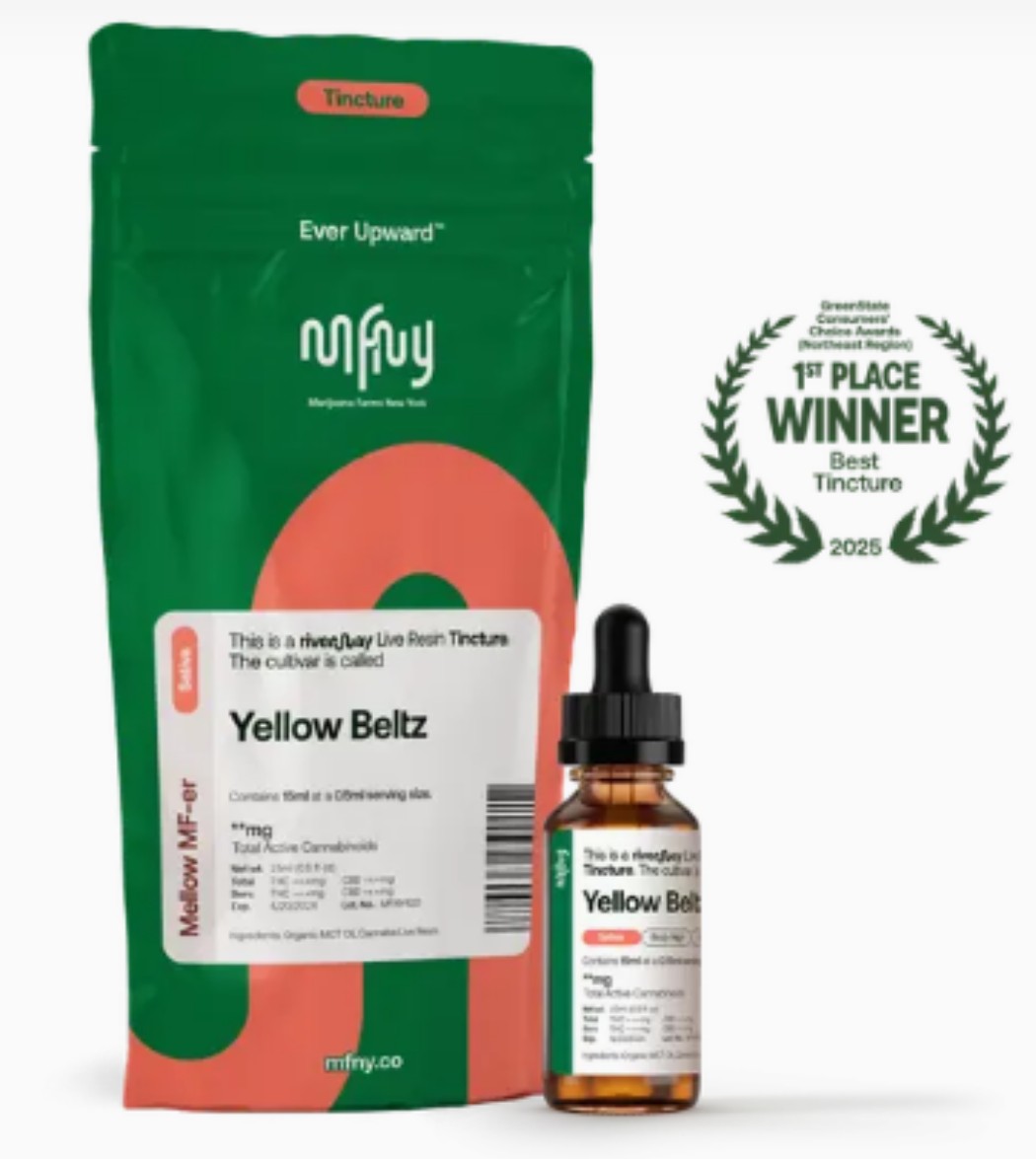 MFNY Yellow Beltz Live Resin Tinctures  (Sativa) {393.3mg}