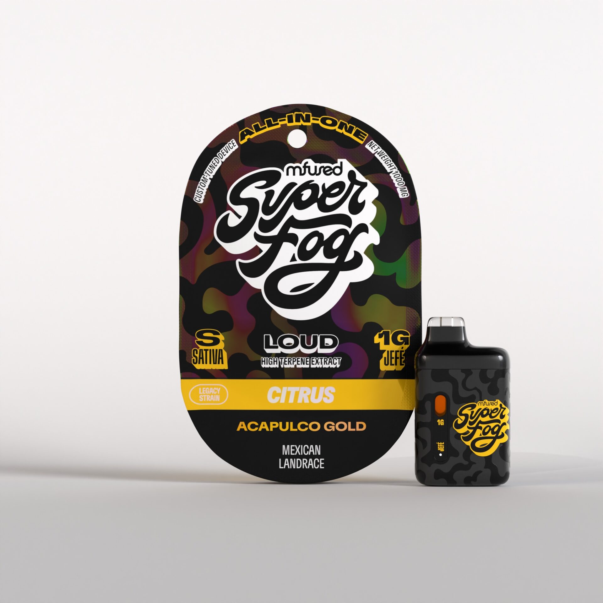 Mfused Acapulco Gold Super Fog Loud Jefe All-In-One Vapes  (Sativa) {1g}
