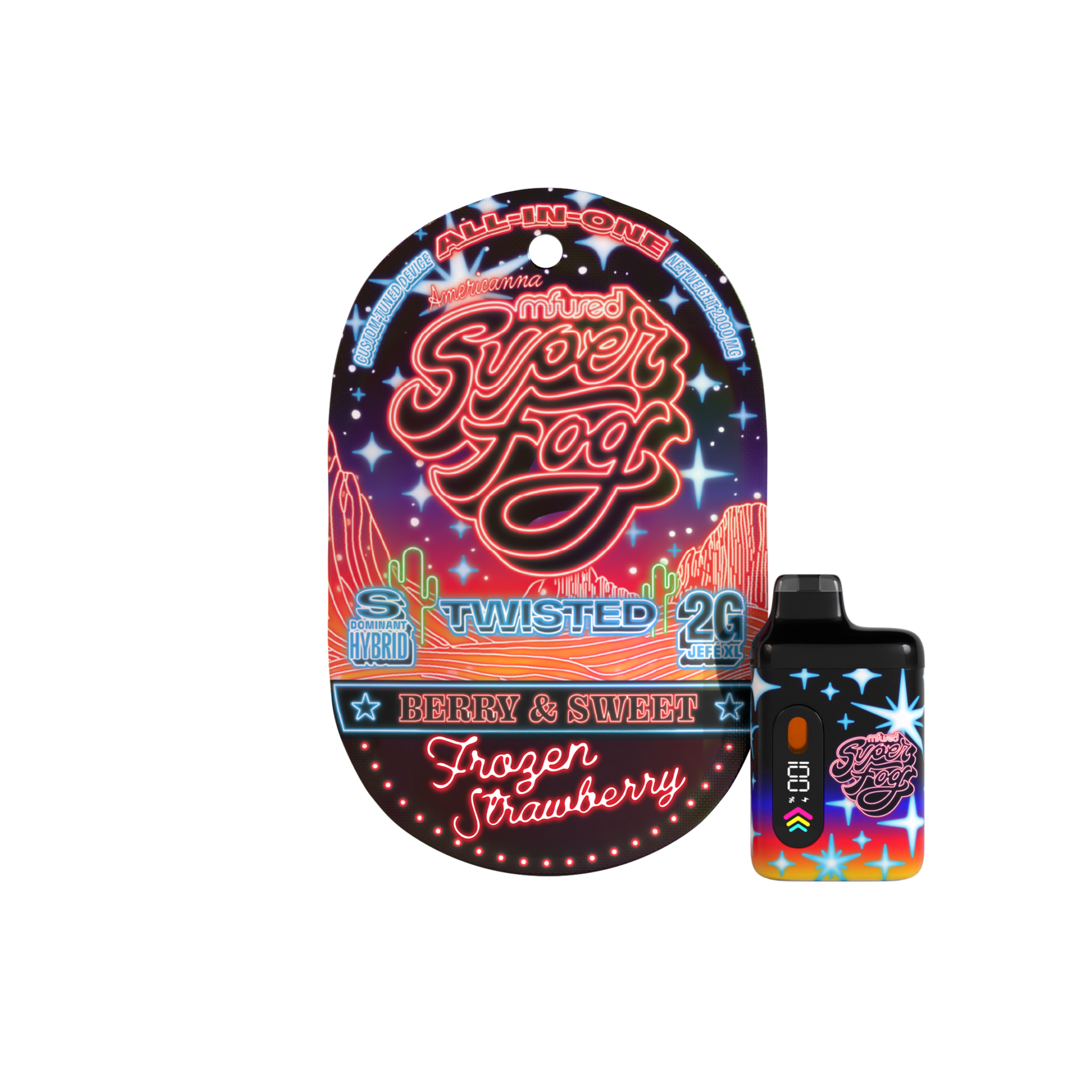 Mfused Frozen Strawberry All-In-One Vapes (Hybrid Sativa) 85% {2g}