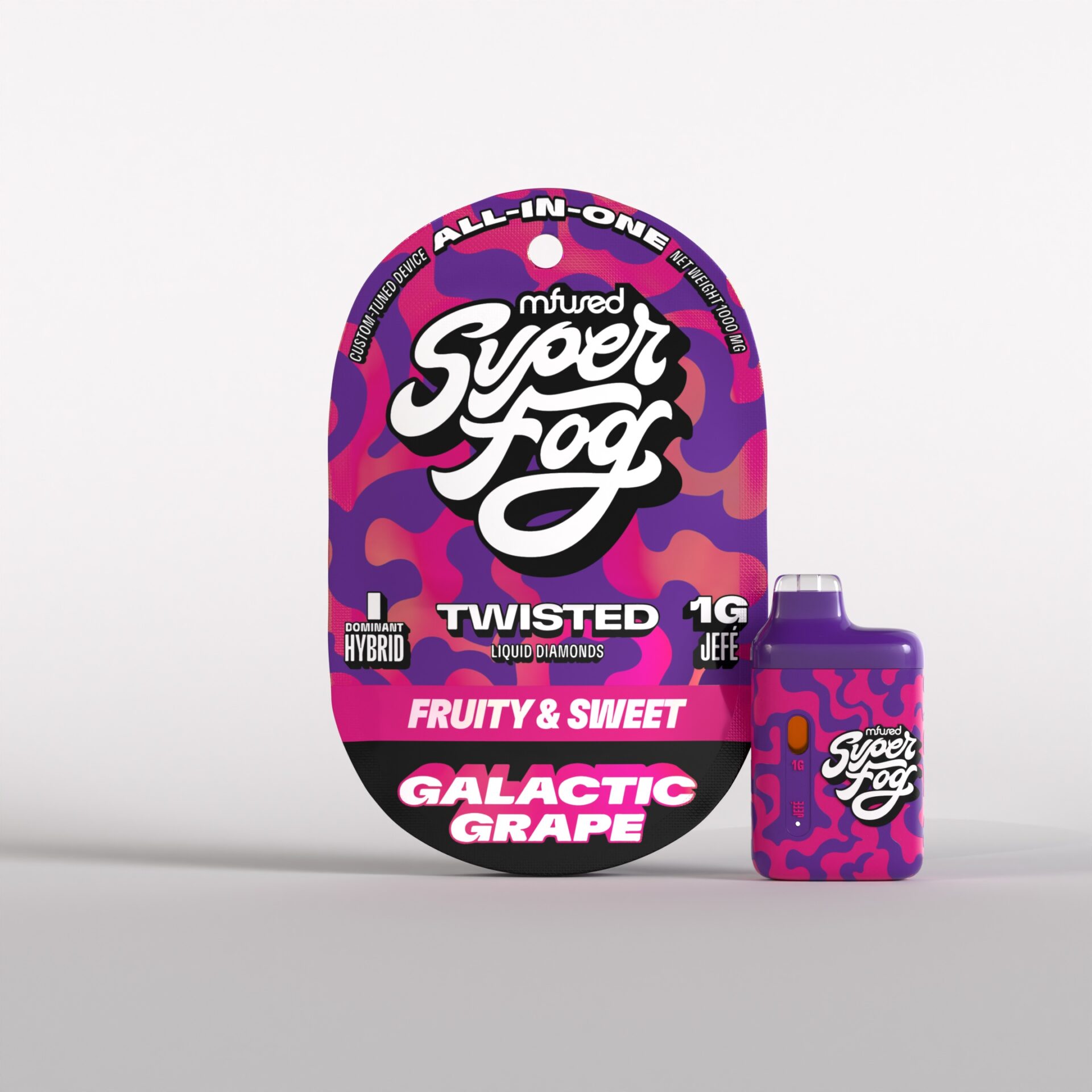 Mfused Galactic Grape Super Fog All-In-One Vapes  83.62% {1g}
