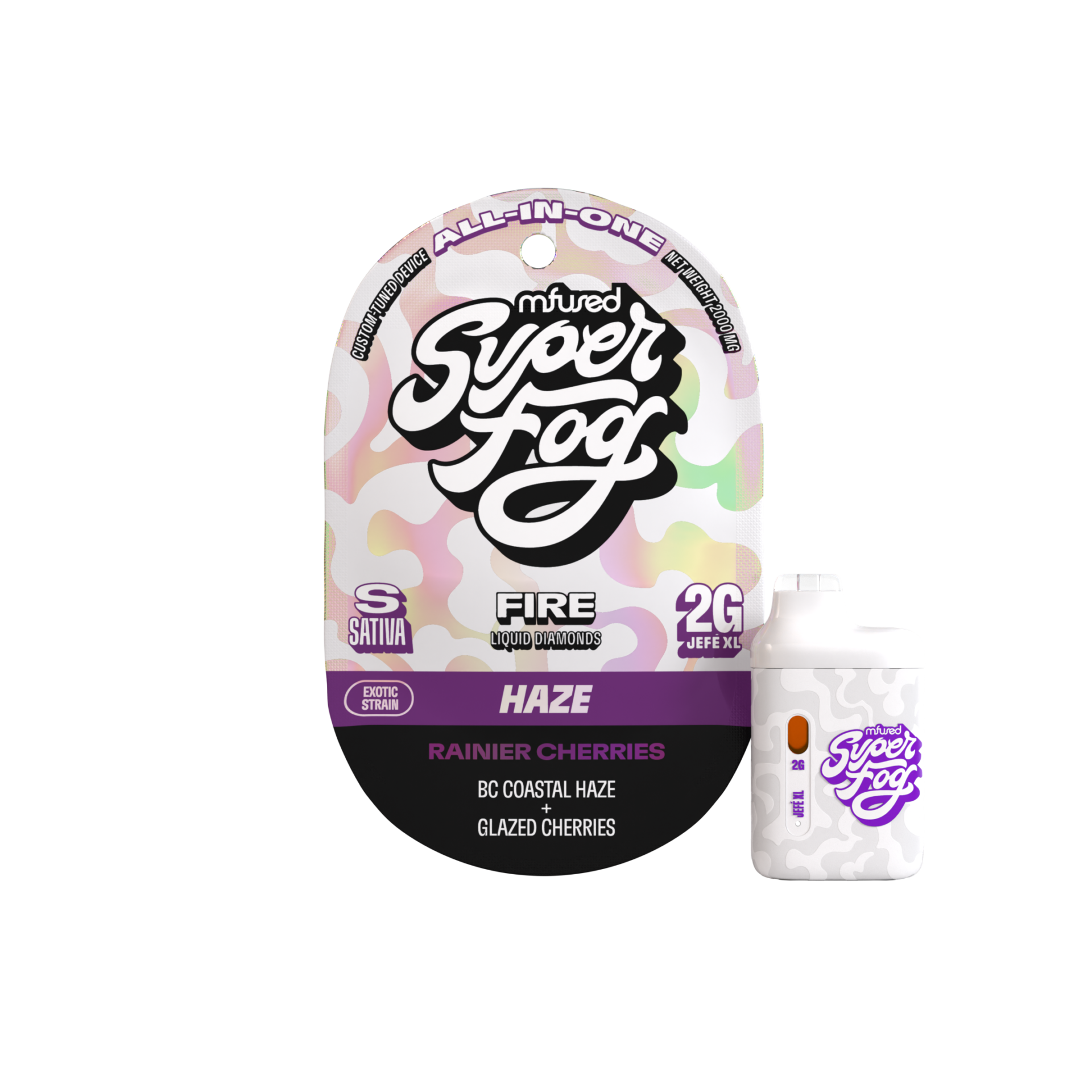 Mfused Rainer Cherries Super Fog Fire Jefé All-In-One Vapes 89% {1g}