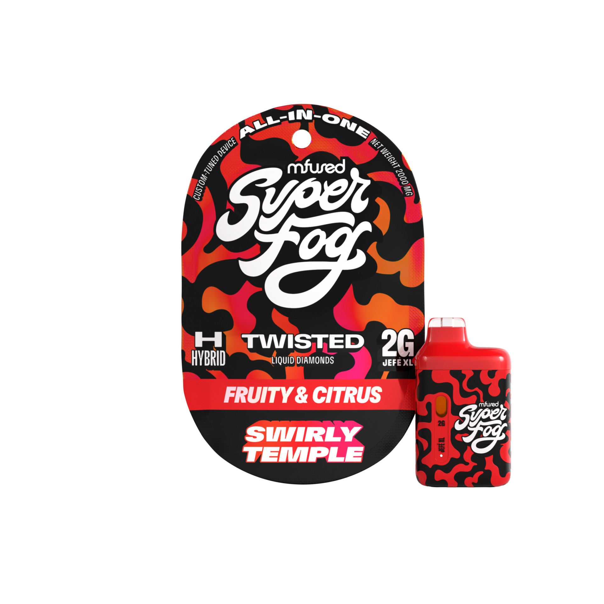 Mfused Swirly Temple Super Fog All-In-One Vapes  (Hybrid) 87.67% {2g}