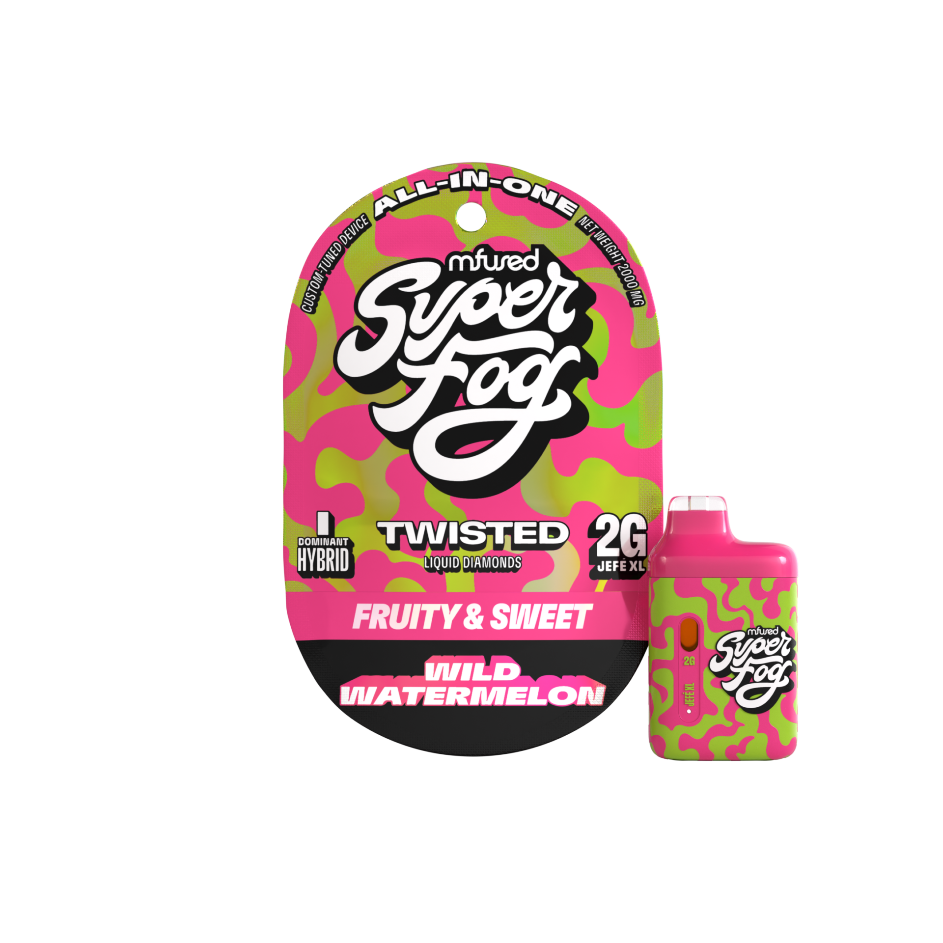 Mfused Wild Watermelon Twisted All-In-One Vapes  (Hybrid Indica) 83.05% {2g}