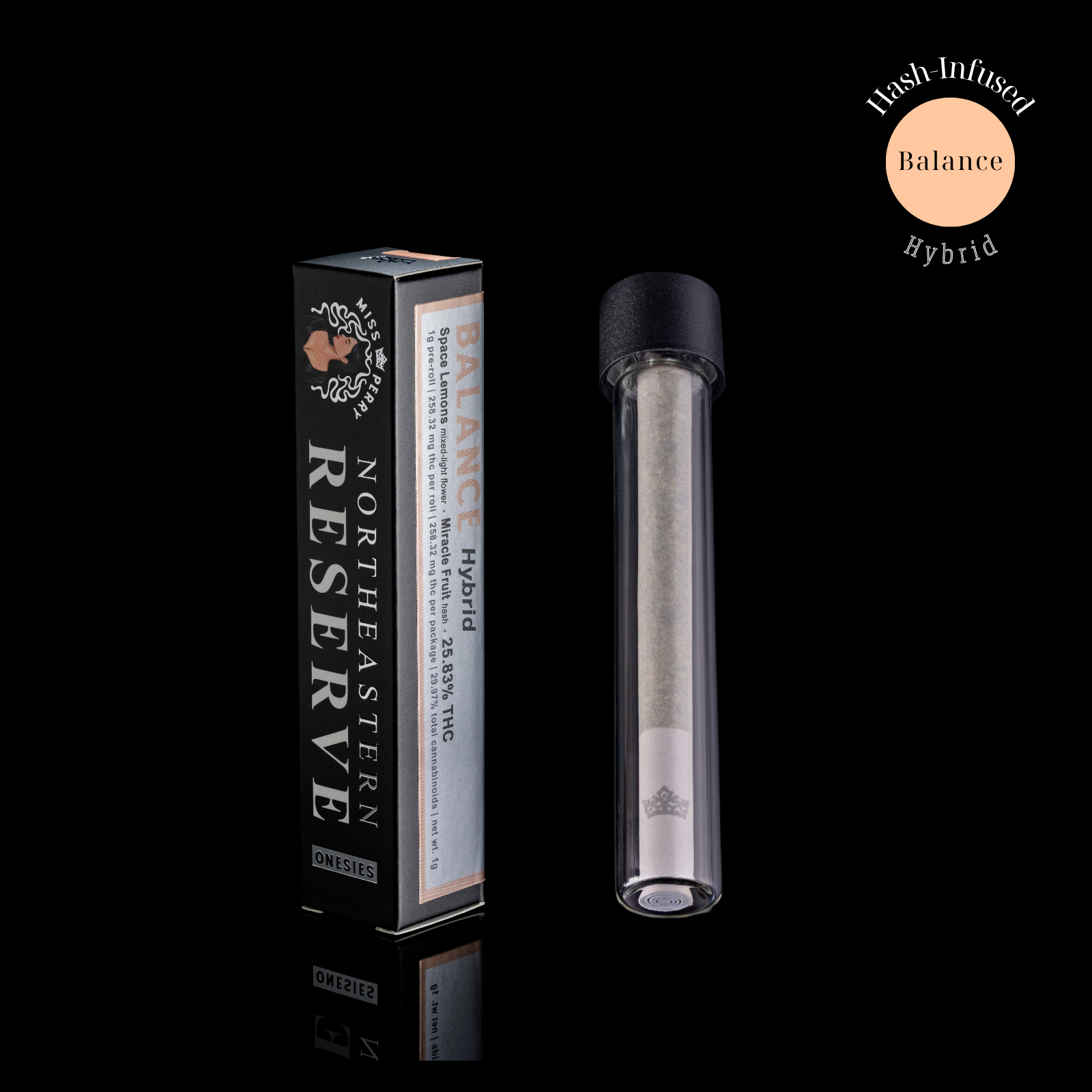 Miss Perry Hash Infused Space Lemons/Miracle Fruit Pre-Roll (Hybrid) 25% {1g}