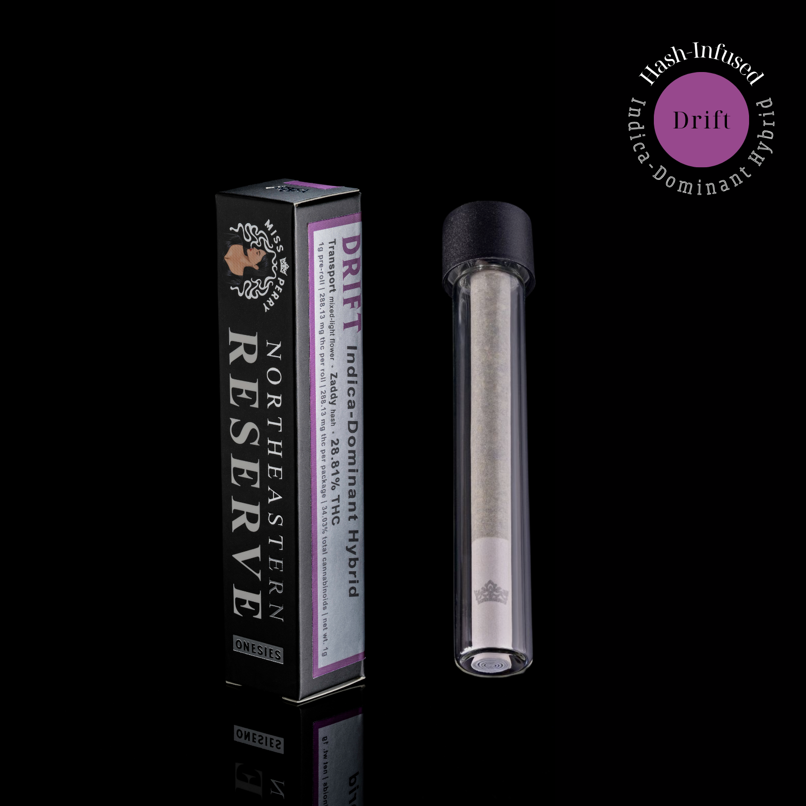 Miss Perry Hash Infused Tranport/Zaddy Pre-Roll (Indica) 28% {1g}