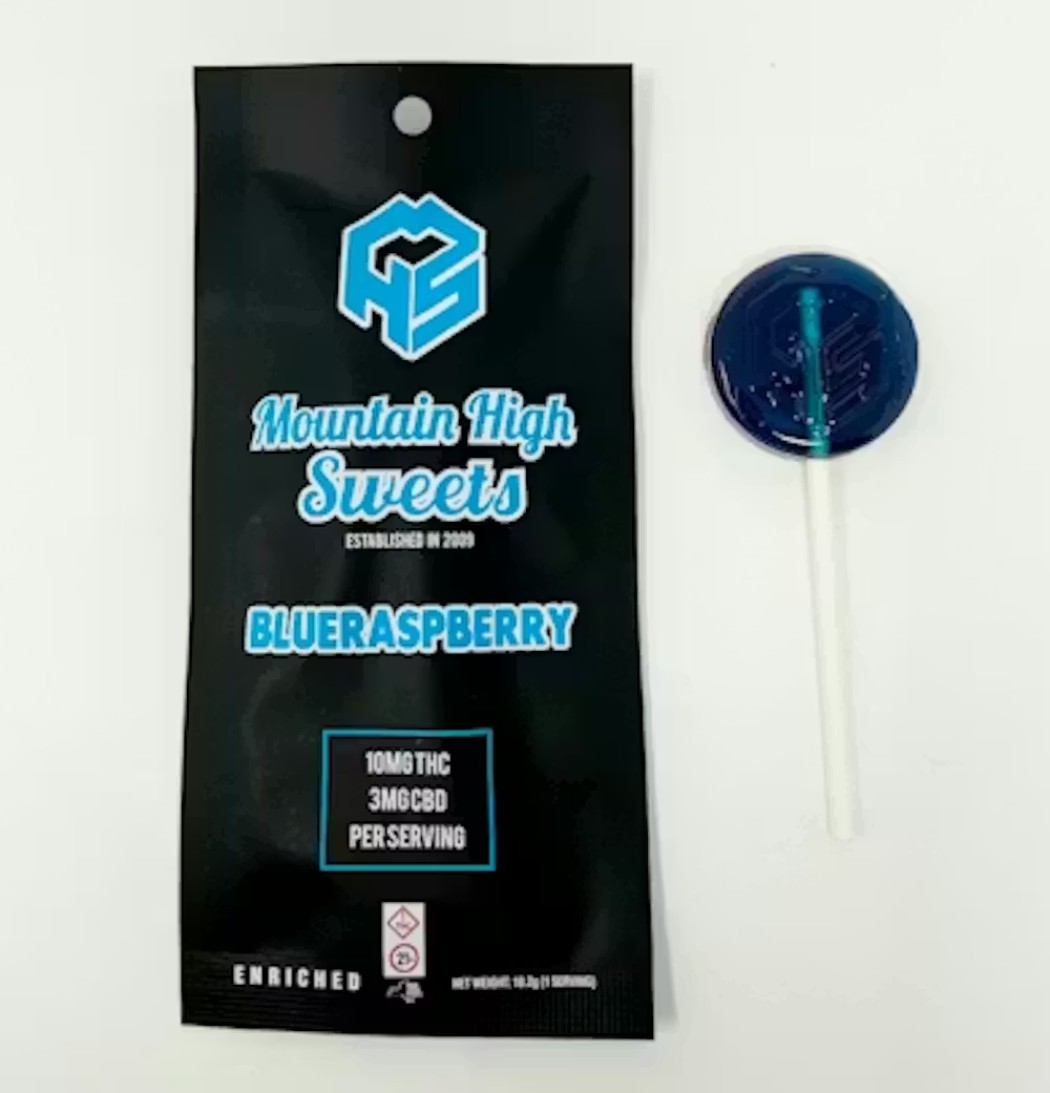 Mountain High Blue Raspberry Lollipop Edible (Hybrid) {10mg}