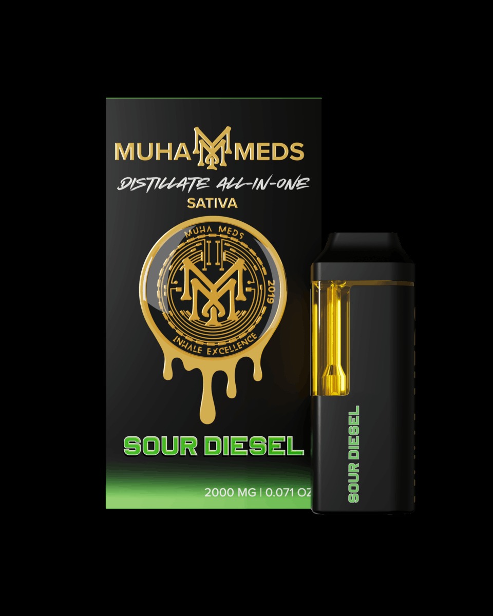 Muha Meds Sour Diesel All-In-One Vapes (Sativa) 80% {2g}