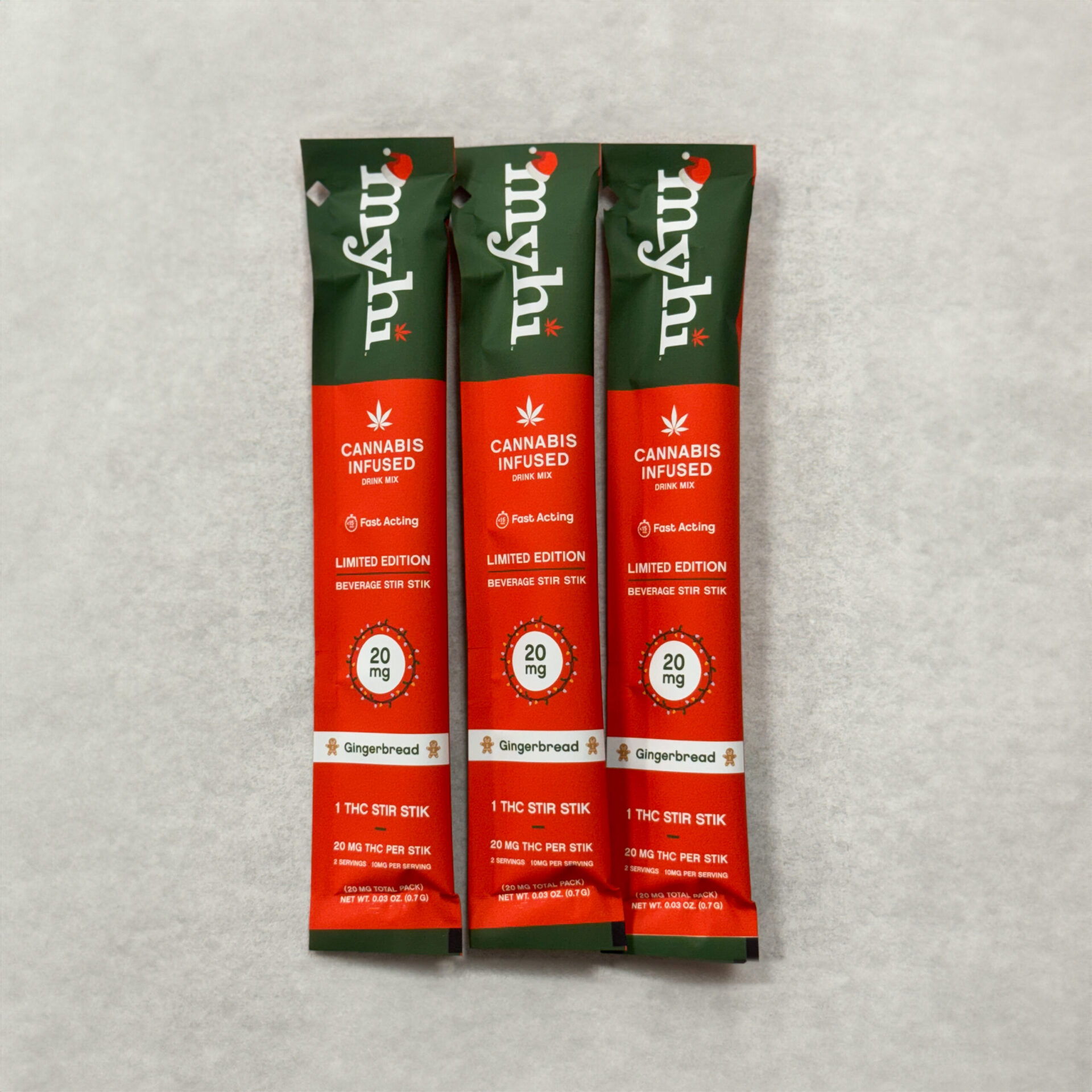 MyHi Gingerbread Stir Stick Drinks 3-pack (Sativa) {60mg}