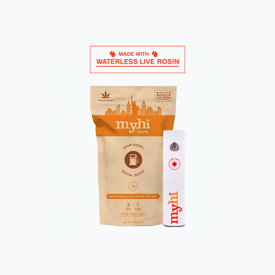 Myhi Sour Diesel 3:1 Social Vape (Sativa) 69.84% {1g}