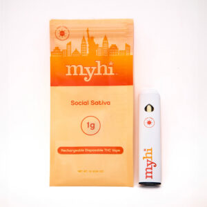 Myhi Rechargeable Disposable Vape Social Sativa