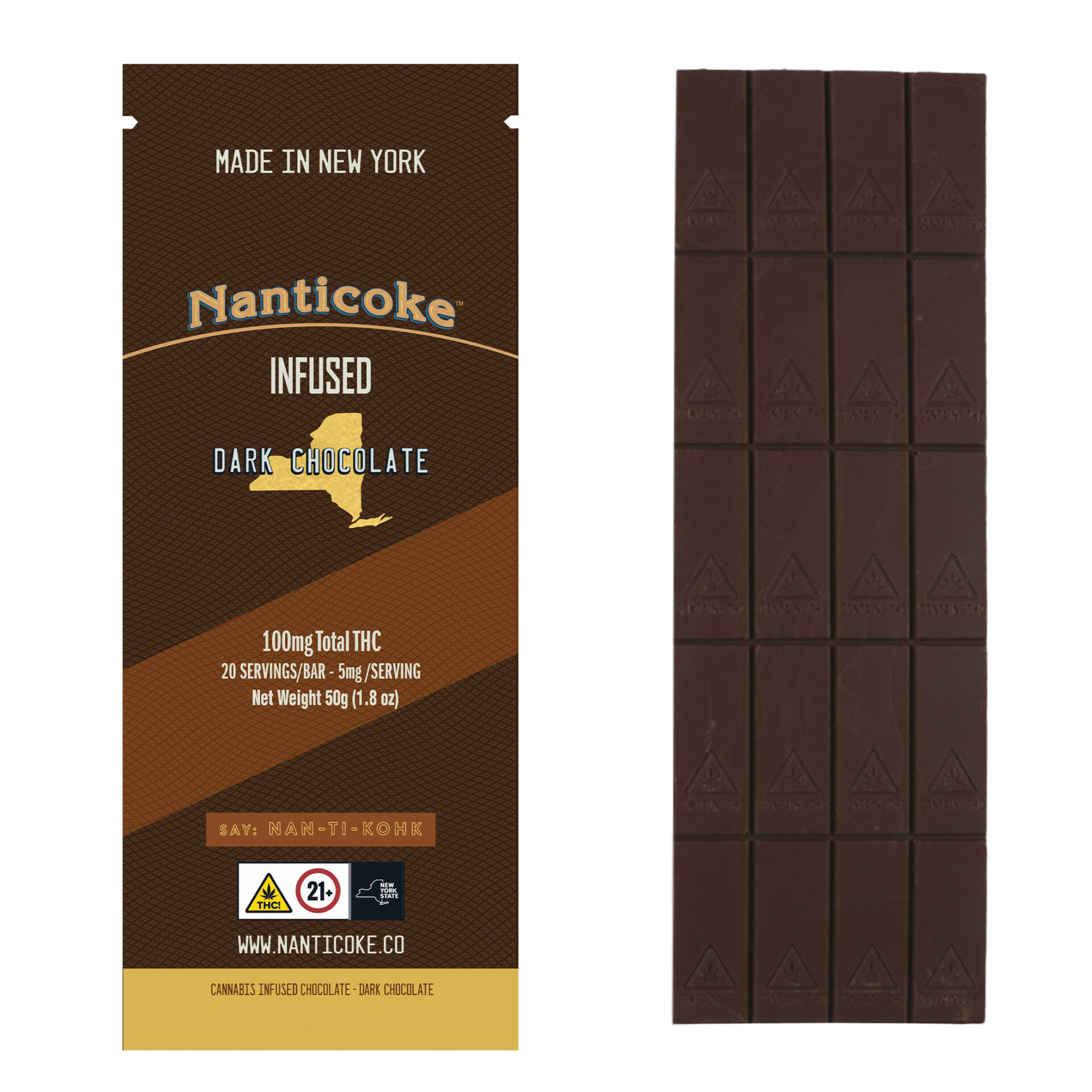 Nanticoke Dark Chocolate Chocolate {100mg}