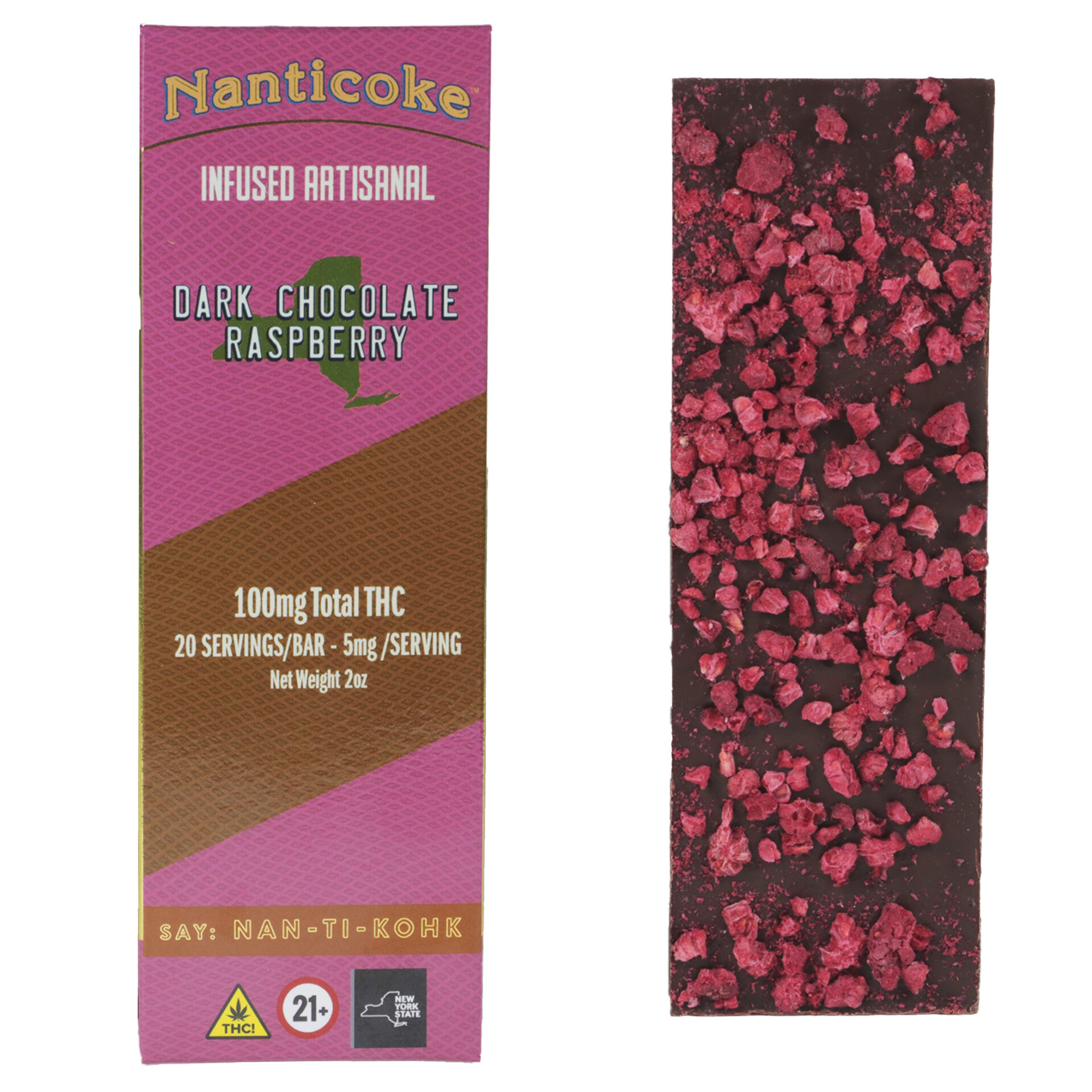 Nanticoke Dark Chocolate Raspberry Chocolate {100mg}